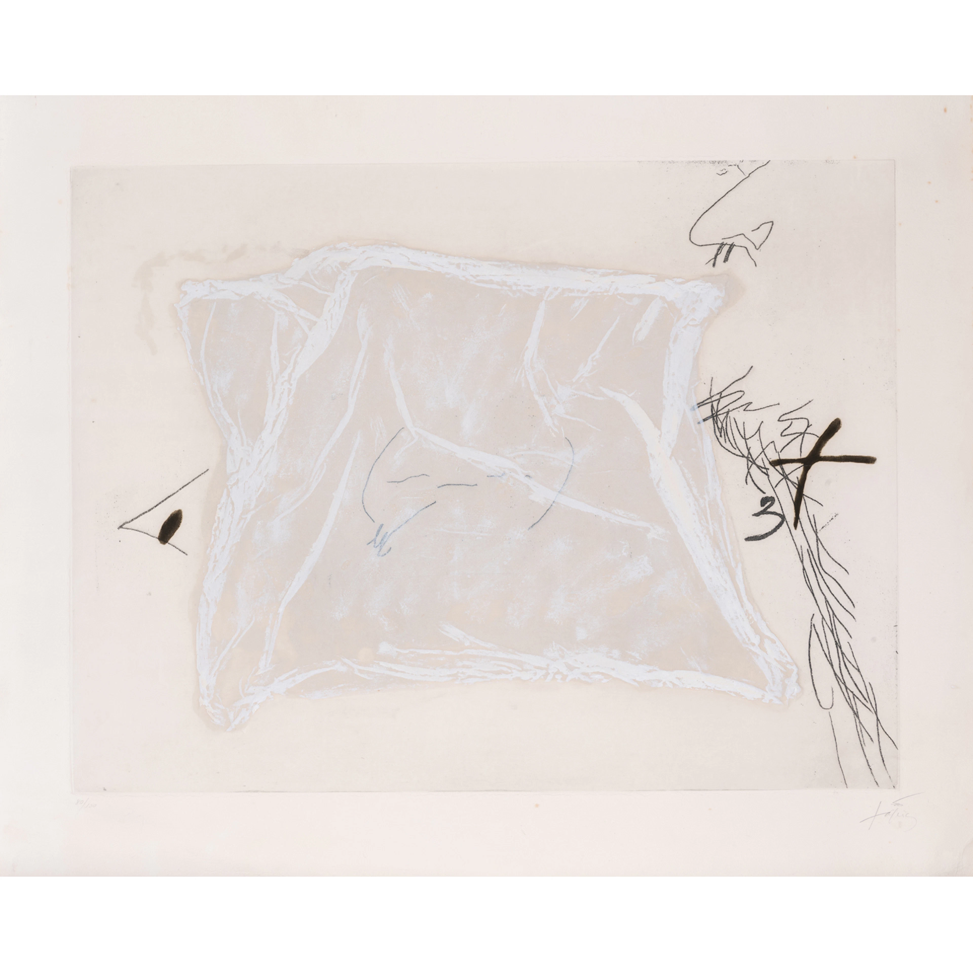 Antoni Tapiès (1923-2012) Mouchoir - 1971