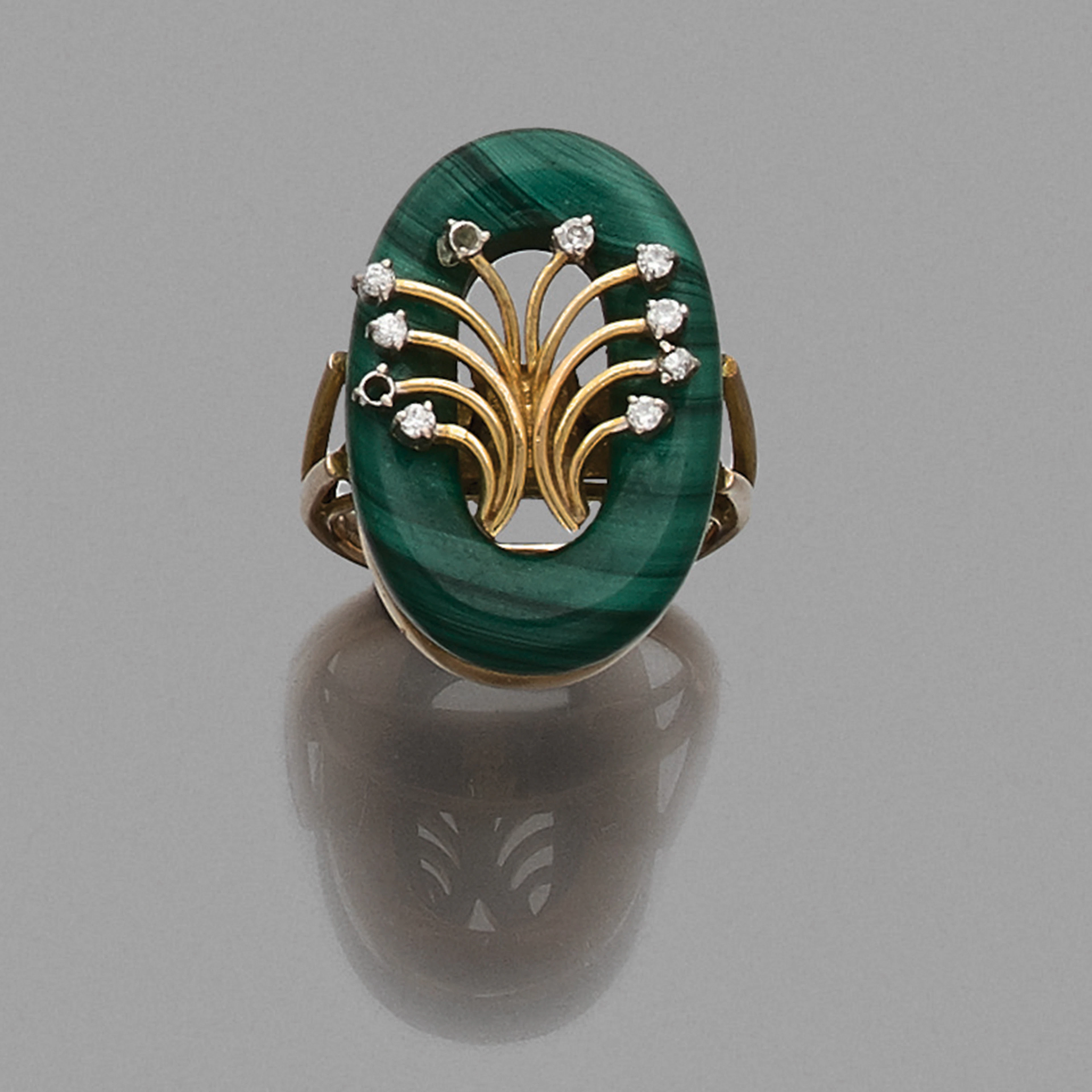 Bague en or 14k (585‰) de forme ovale