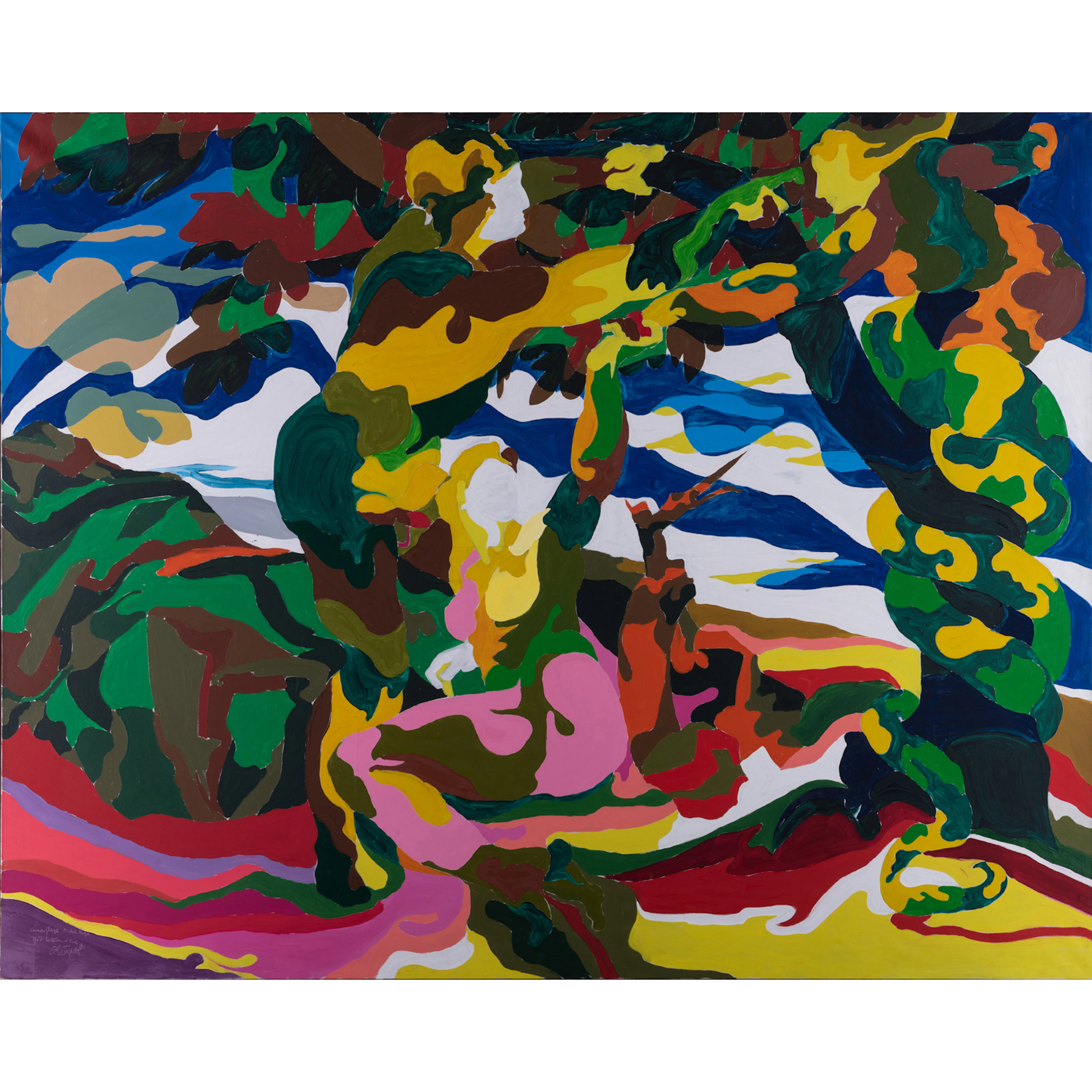 ƒ Alain Jacquet (1939-2008) Camouflage Michel Ange