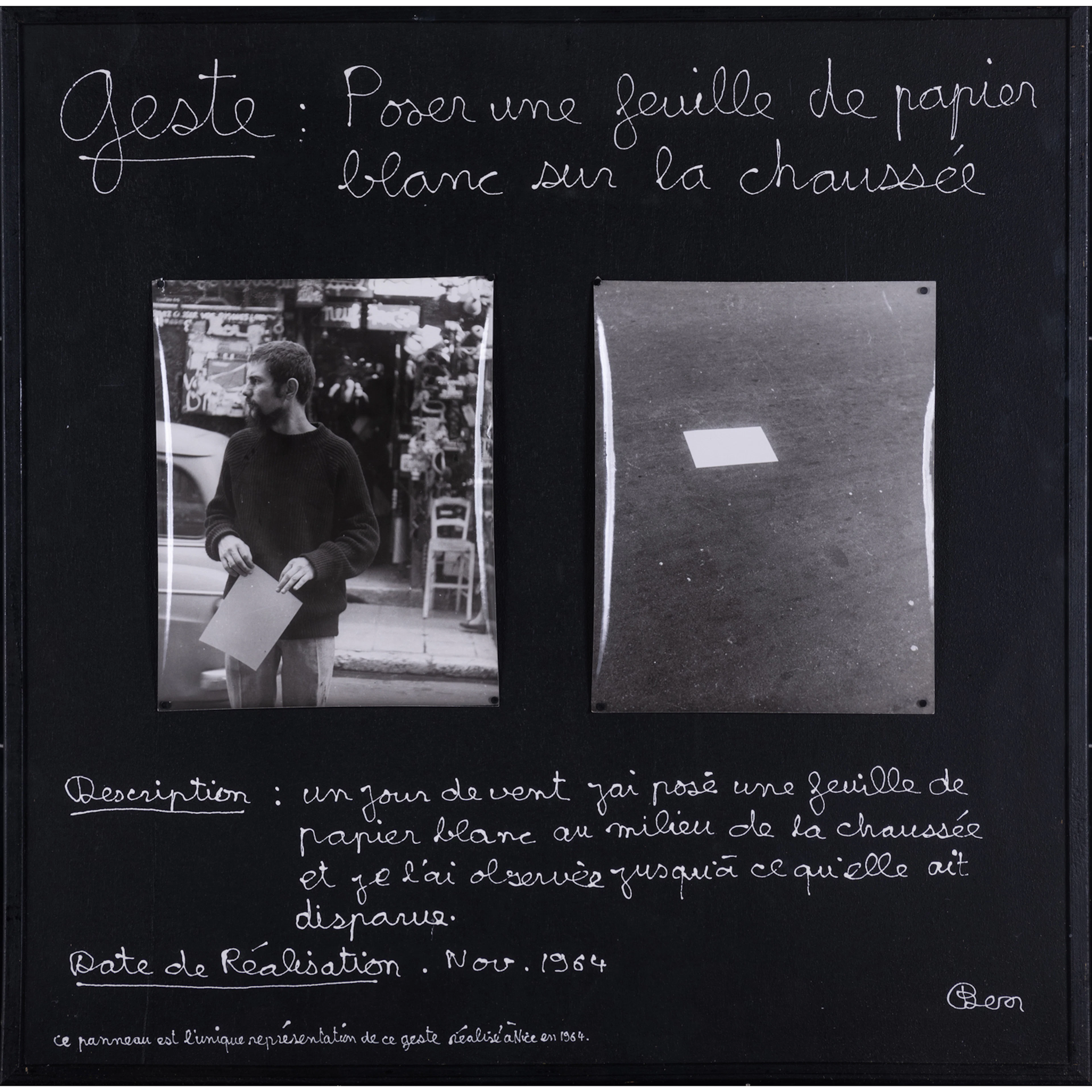 ƒ Ben (Benjamin Vautier dit) (né en 1935) Geste : Poser...