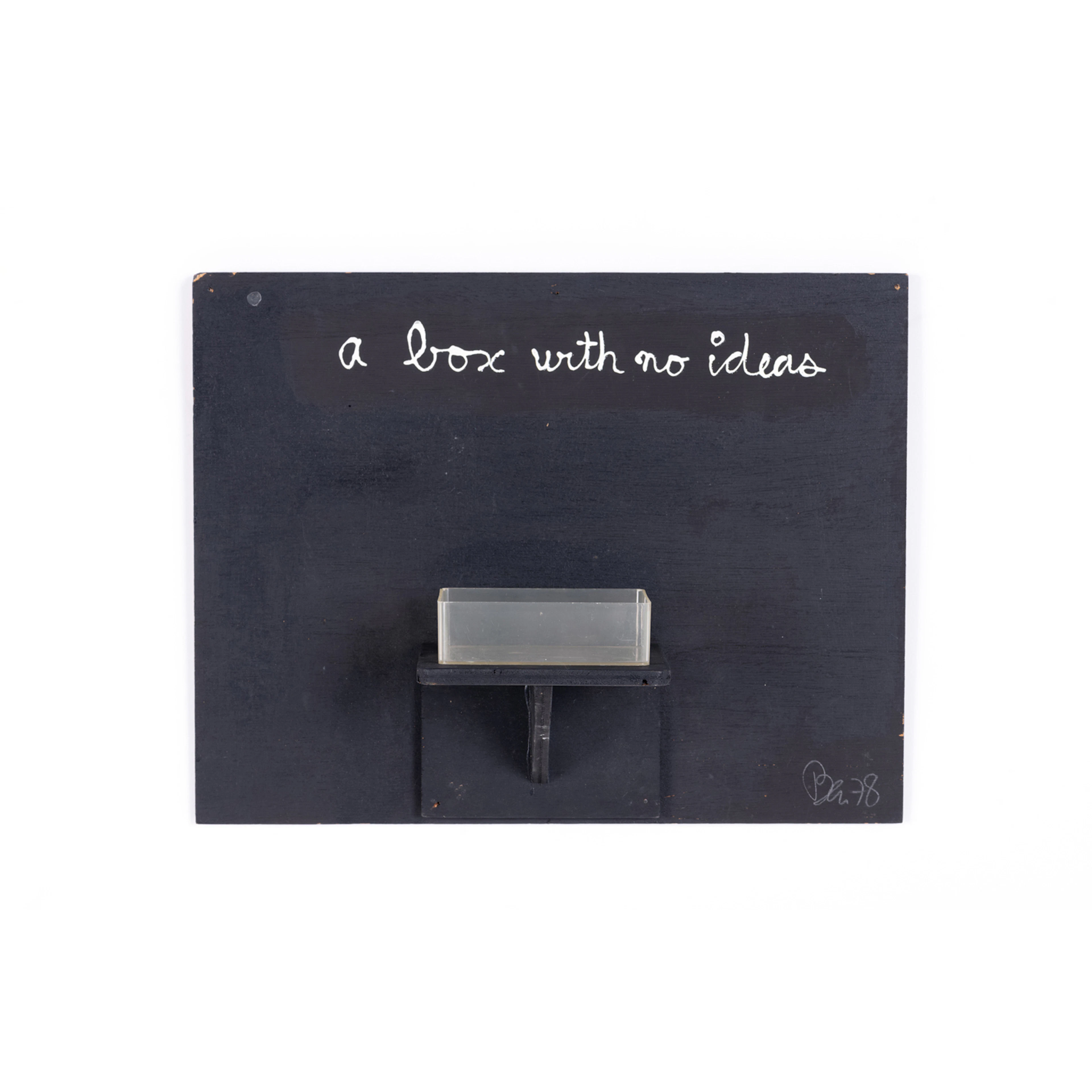 ƒ Ben (Benjamin Vautier dit) (né en 1935) A box with no ideas, 1978