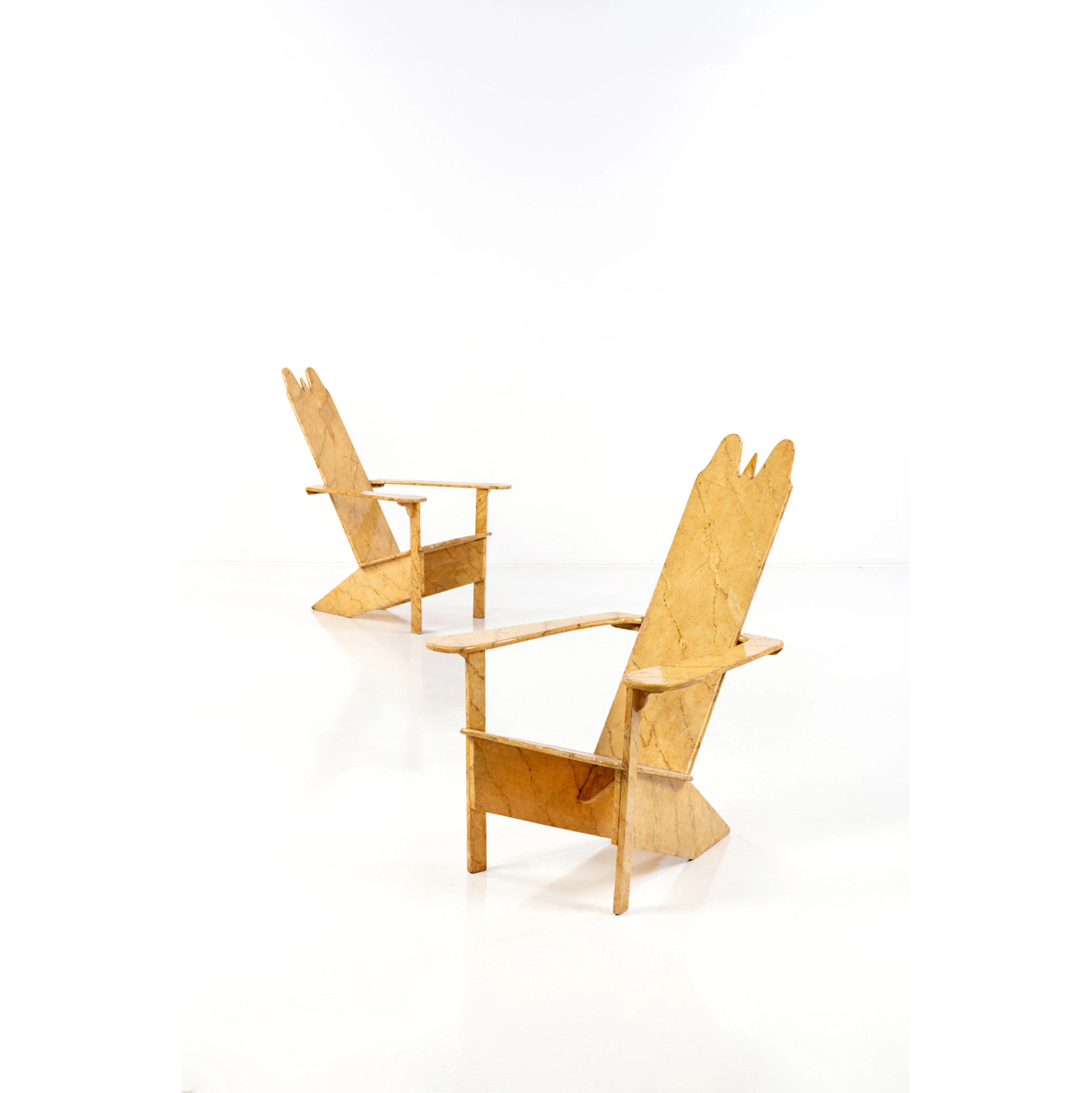 ƒGino Levi Montalcini (1902-1974) Paire de fauteuils modernistes