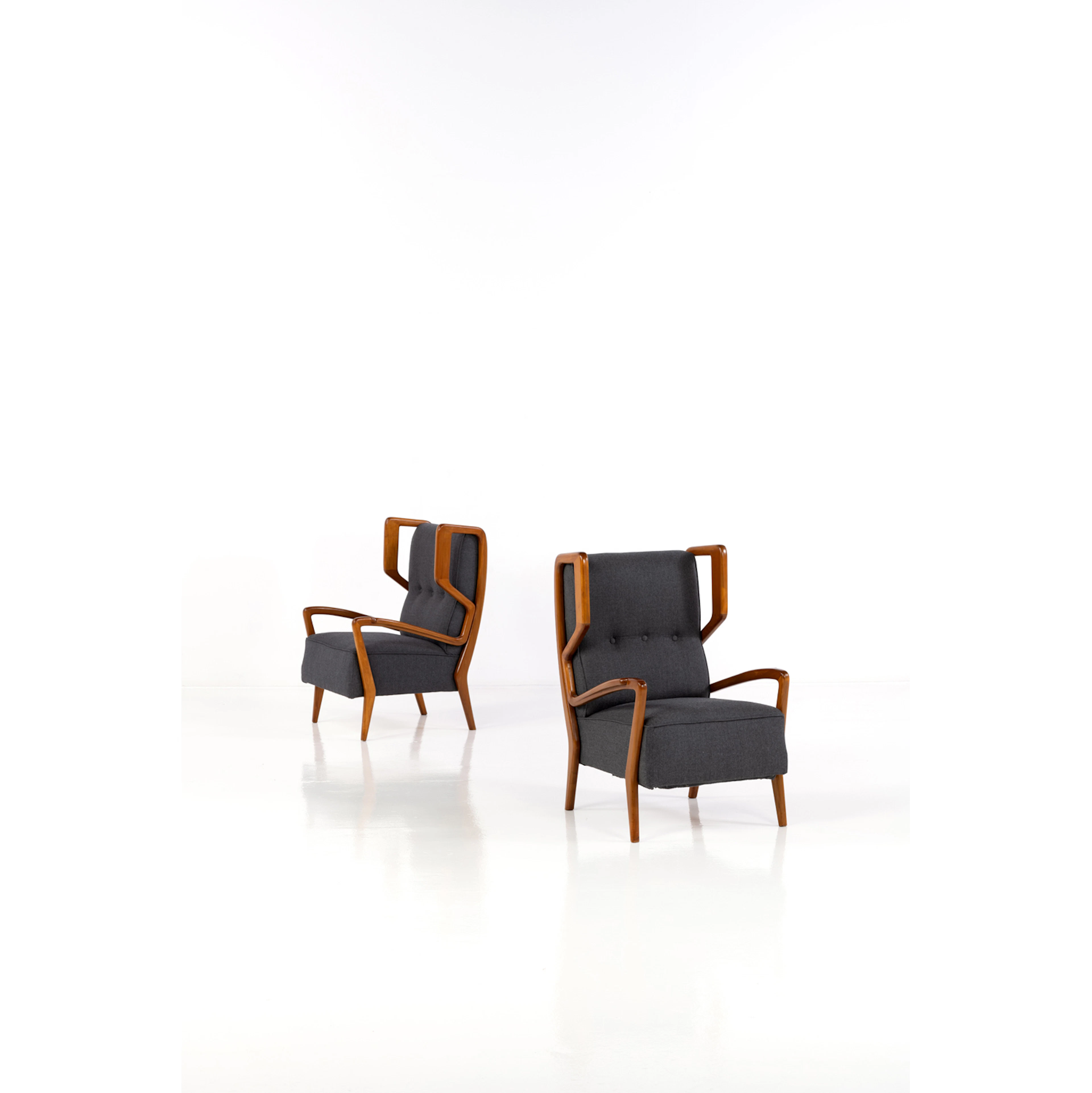 Orlando Orlandi, dit "Duccio" (1917-2012) Paire de fauteuils