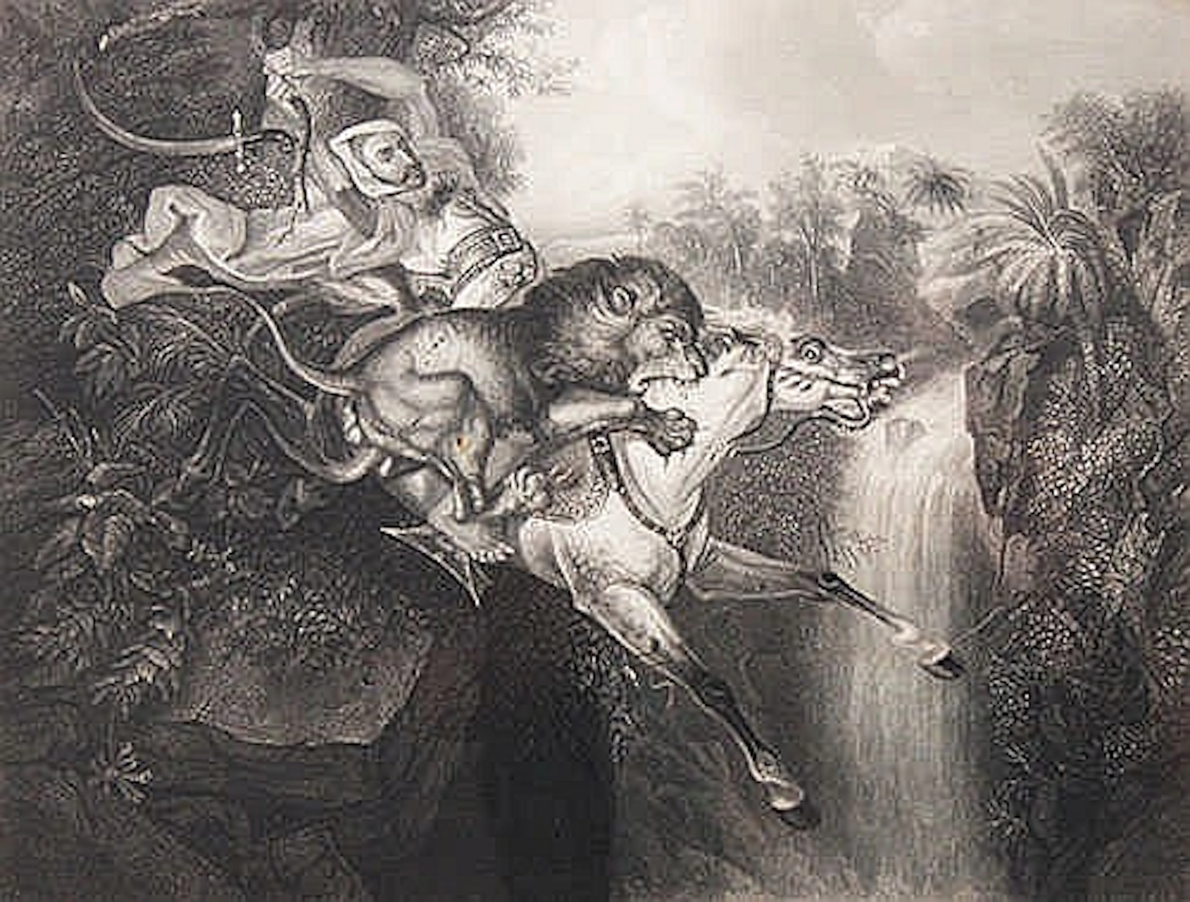 After Raden Saleh, Albert Henry Payne (London, 1812 - Leipzig, 1902) Last Resort