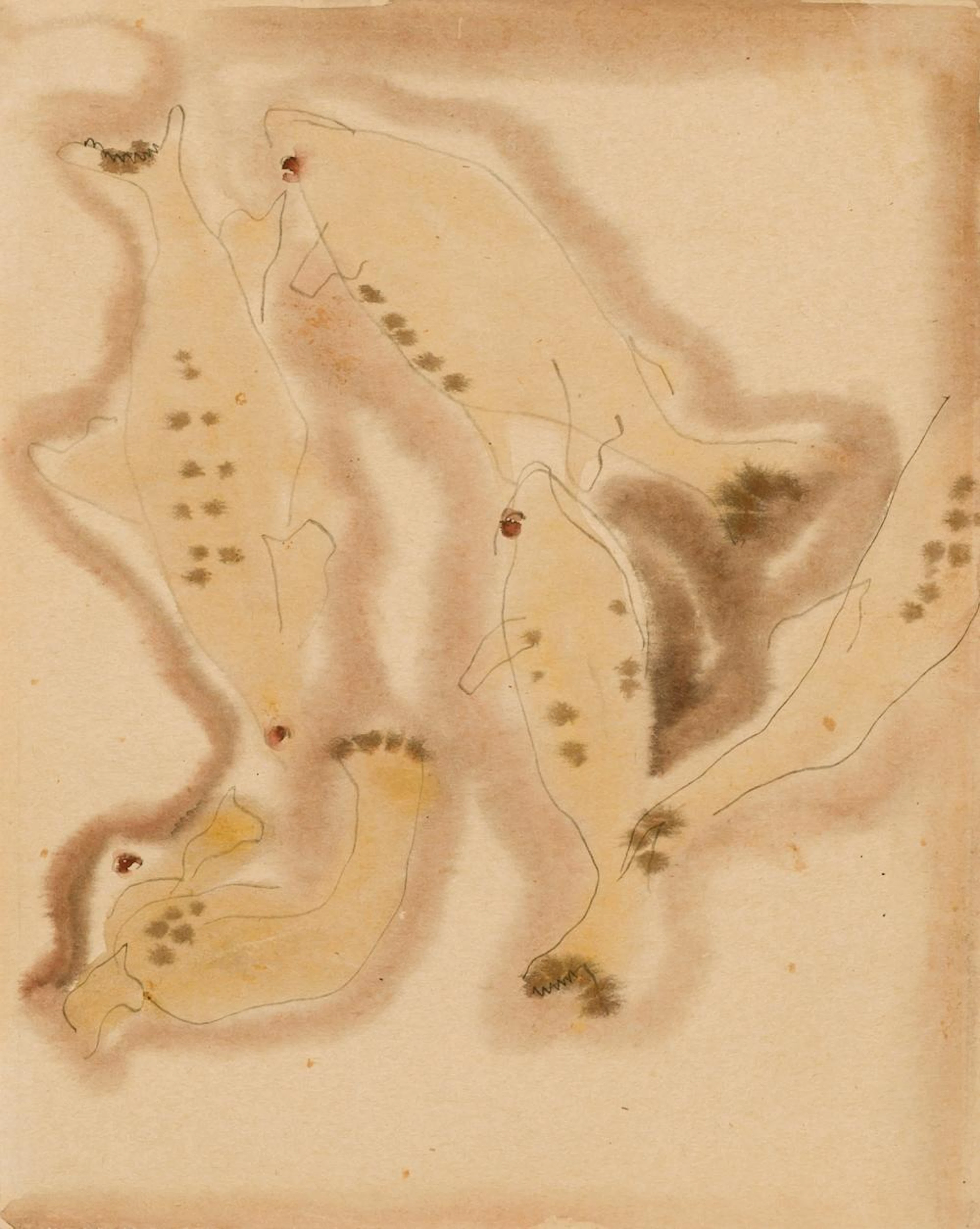 CHARLES DEMUTH, American (1883-1935), "Fish Series, Number Eight", watercolor and pencil on paper, signed, numbered and inscribed on...