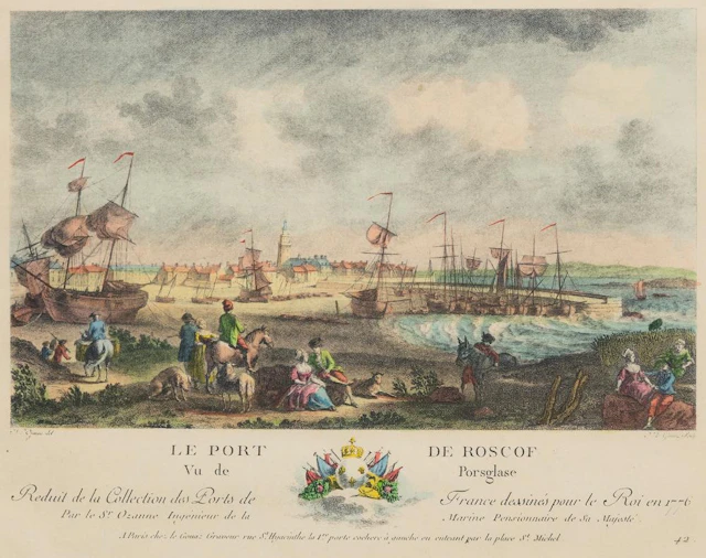 ICOLAS MARIE OZANNE and YVES MARIE LE GOUAZ - Le port de Roscof, Vu de Porsglase