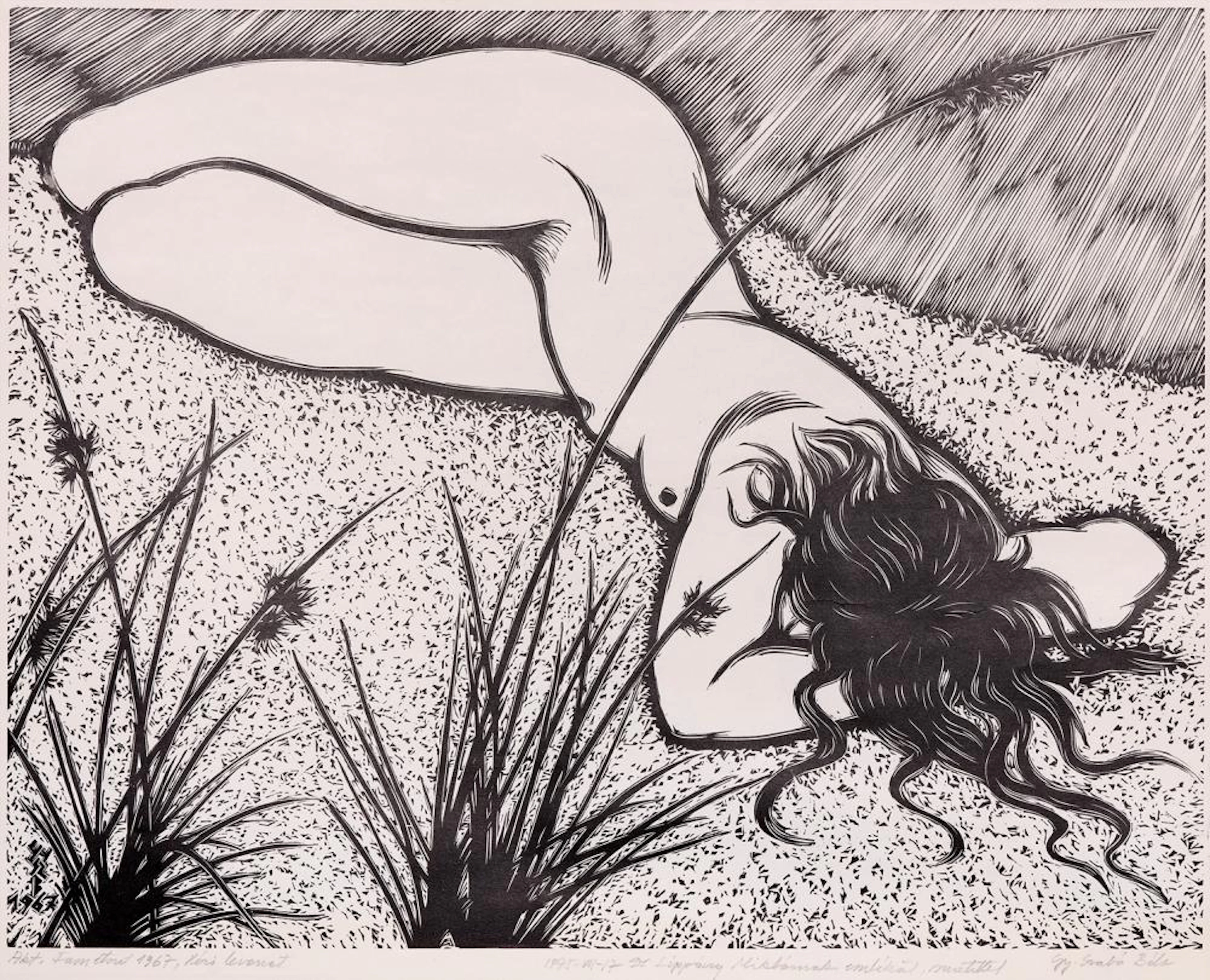 GY SZABO BELA - Untitled - Nude Asleep by the Water
