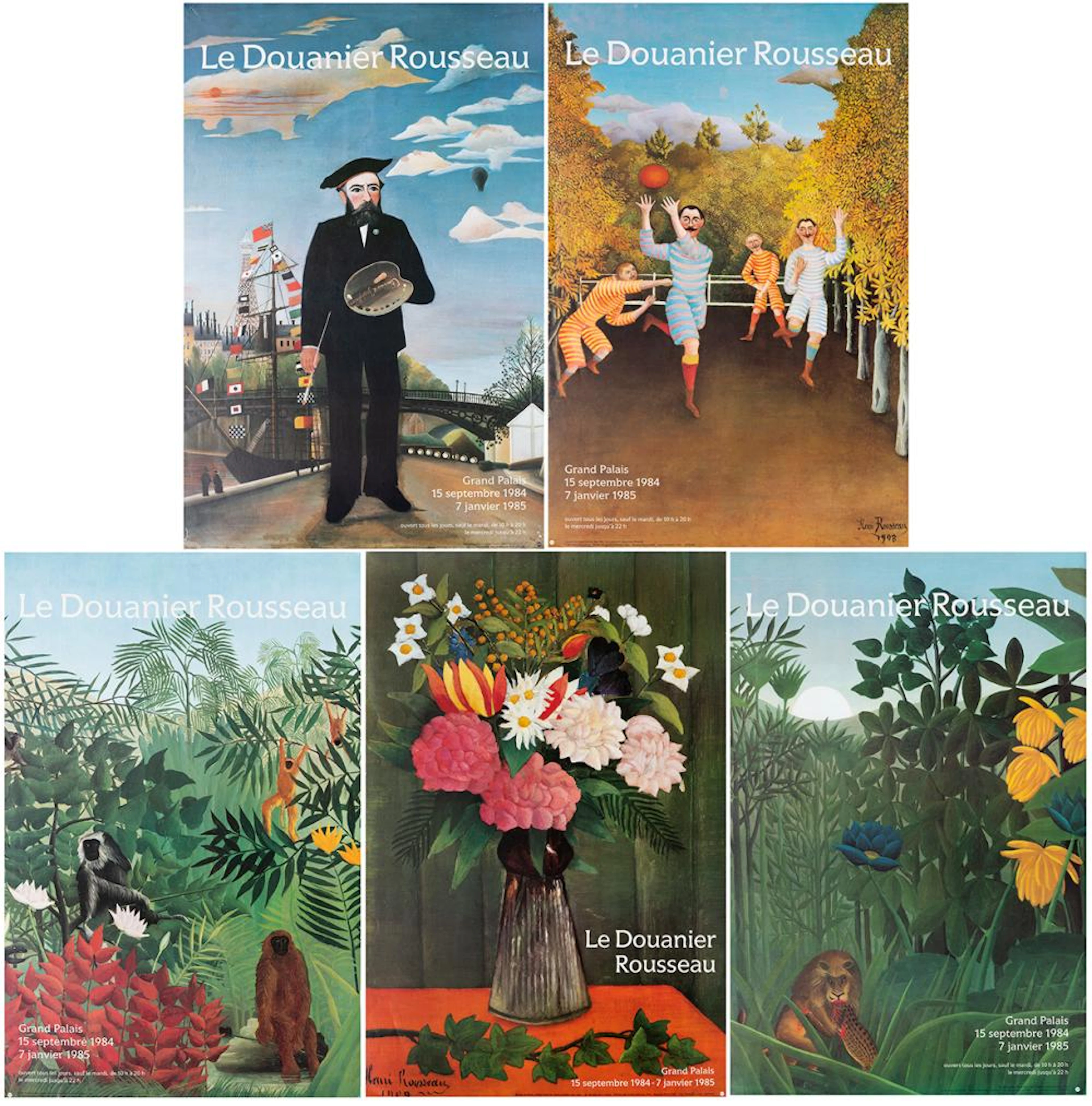 HENRI ROUSSEAU - Five Posters for Le Douanier Rousseau at the Grand Palais