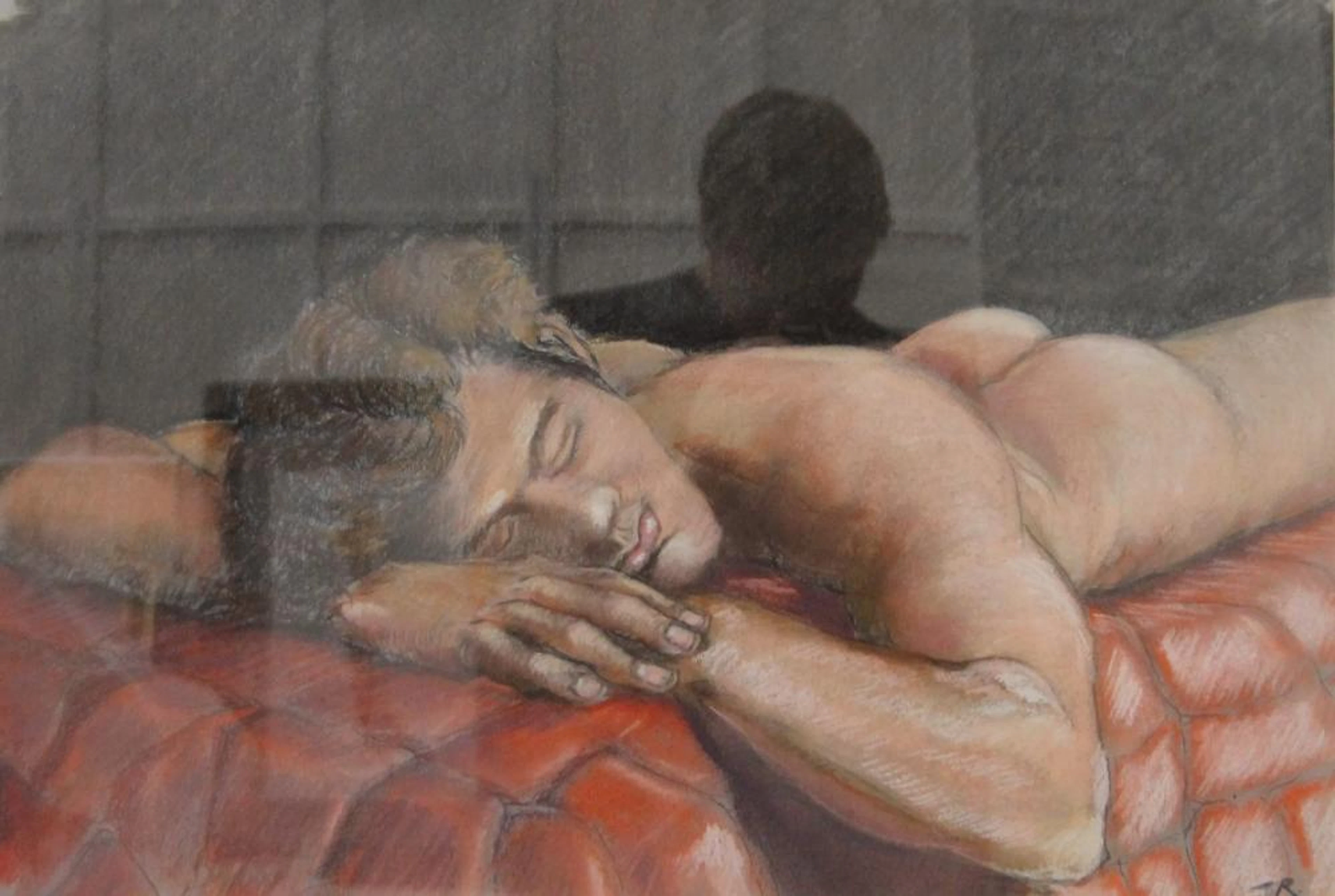 JIM ROSS, Afternoon Days and Paul Kerridge, two pastels, each framed and gl