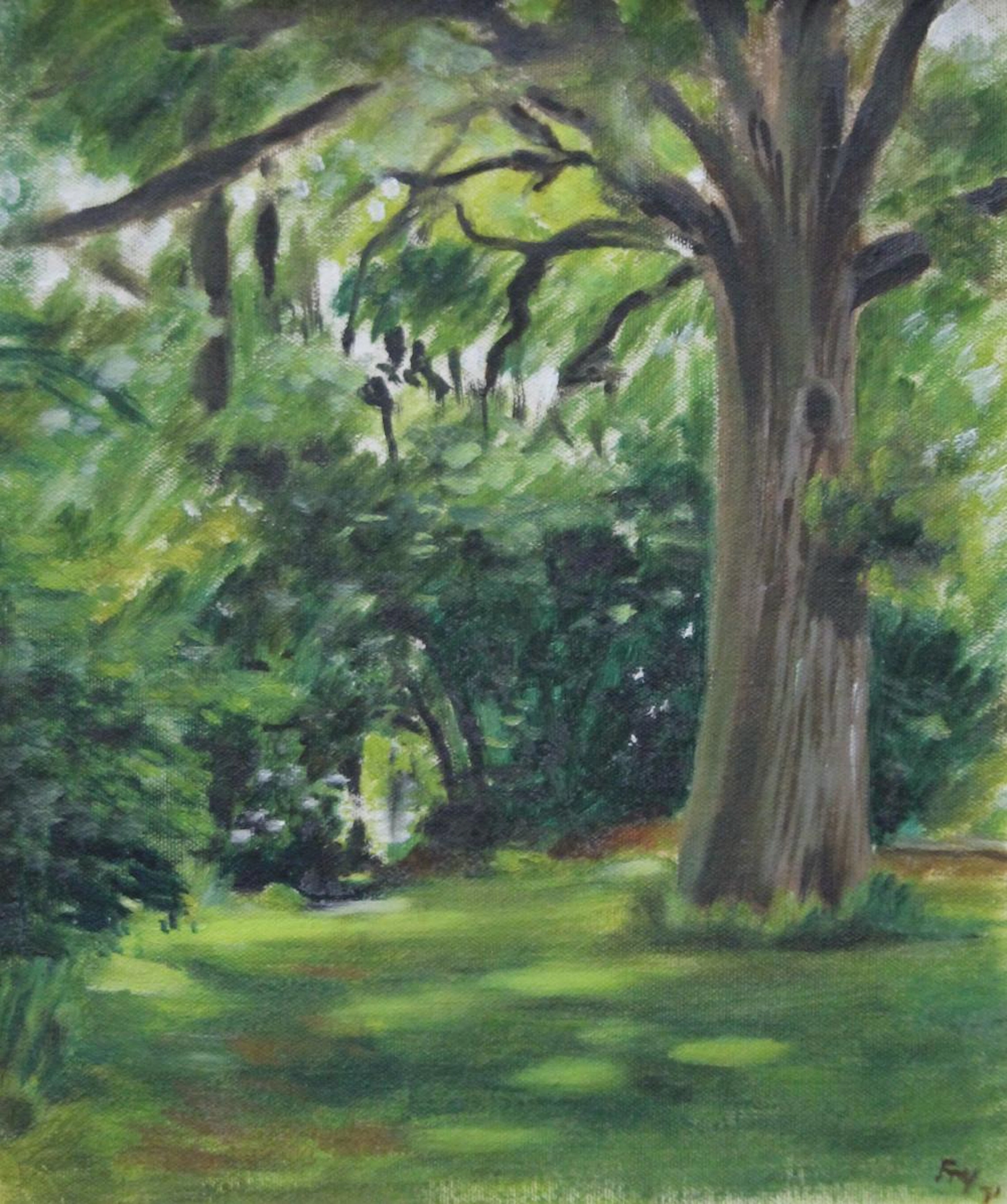 MAXWELL FRY CBE RA FRIBA FRTPI (1899-1987) British, Trees at Lake House, oi