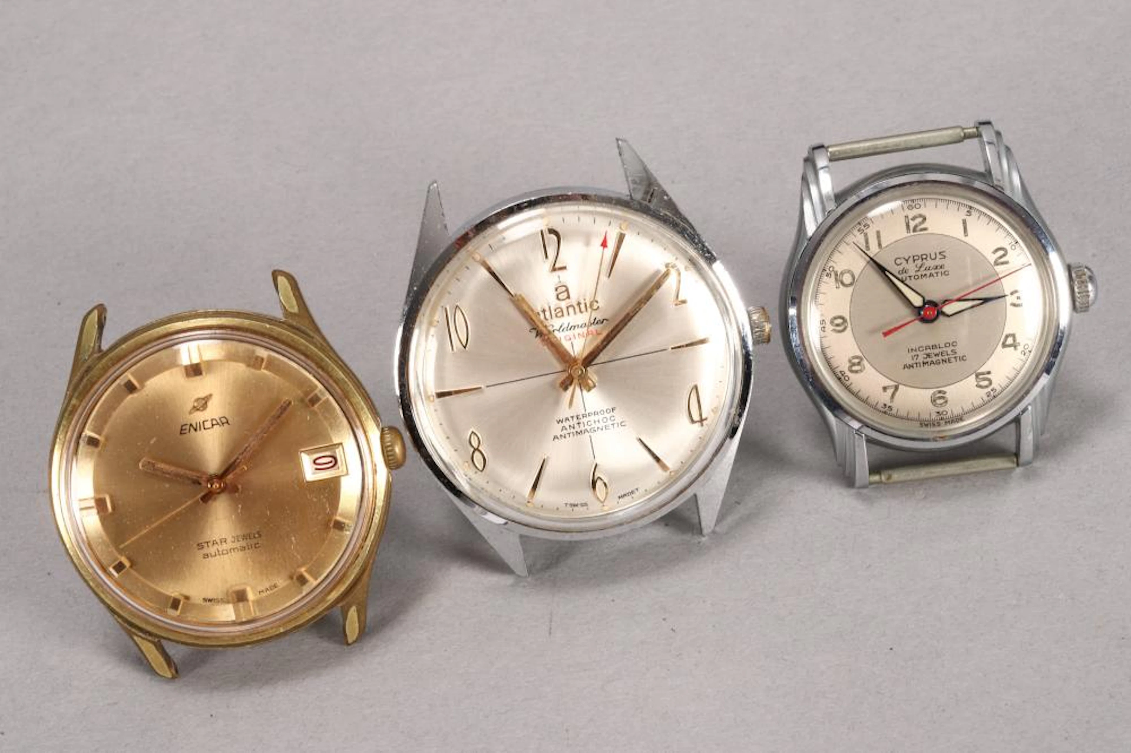 Three Gents Vintage Wristwatches,