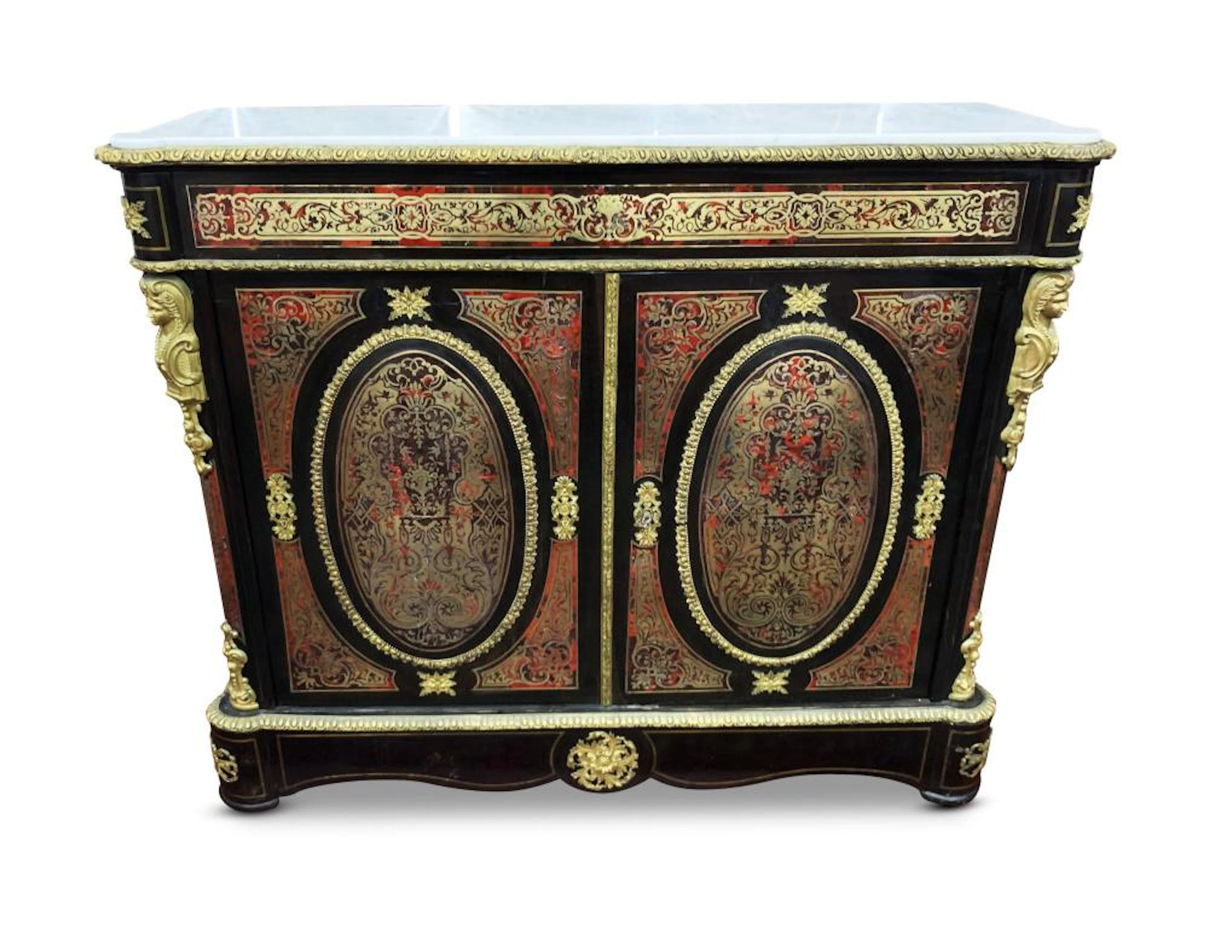 French Napoleon III Style Boulle Credenza,