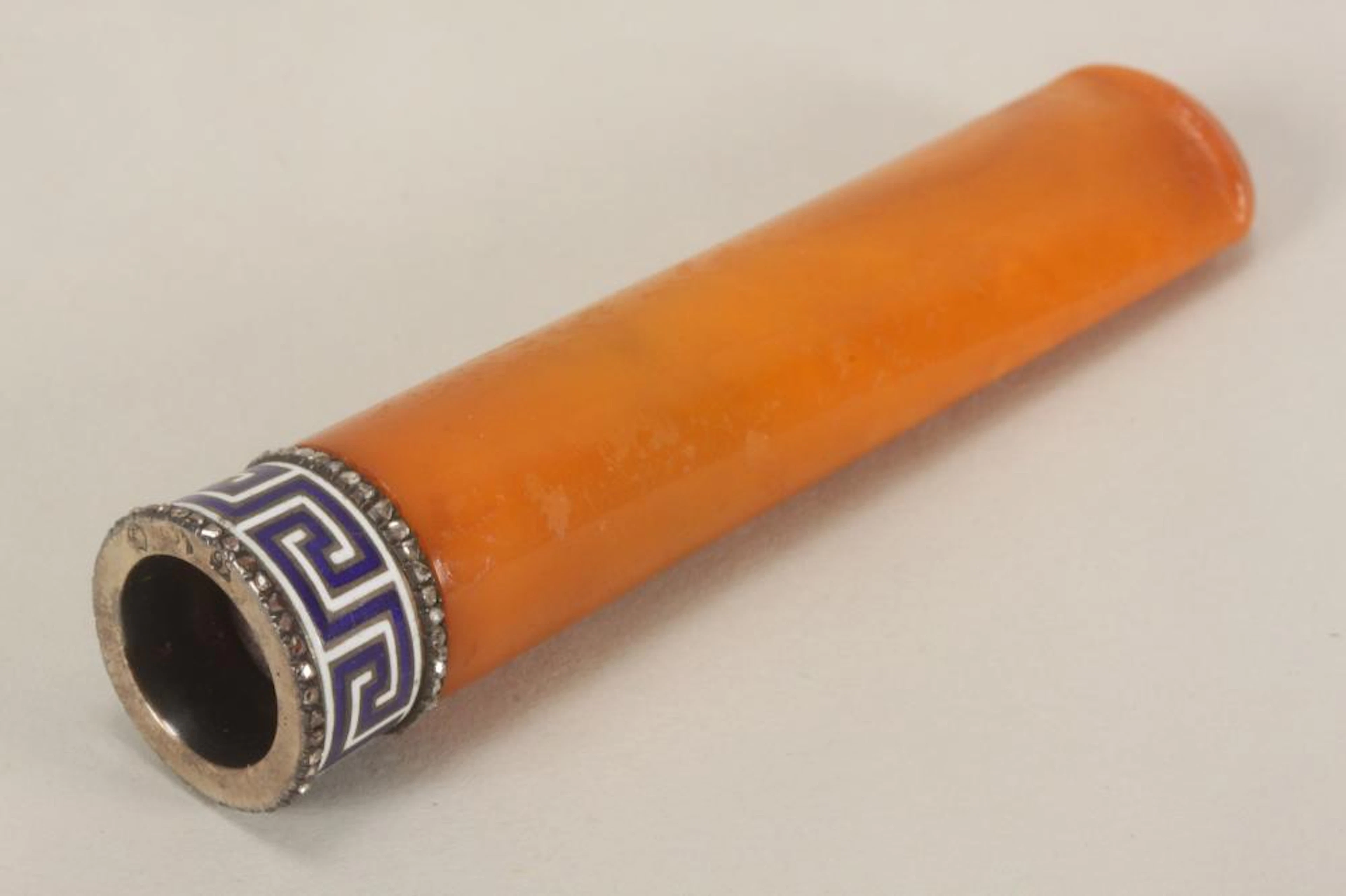 Faberge 14ct Gold & Enamel Cigarette Holder,