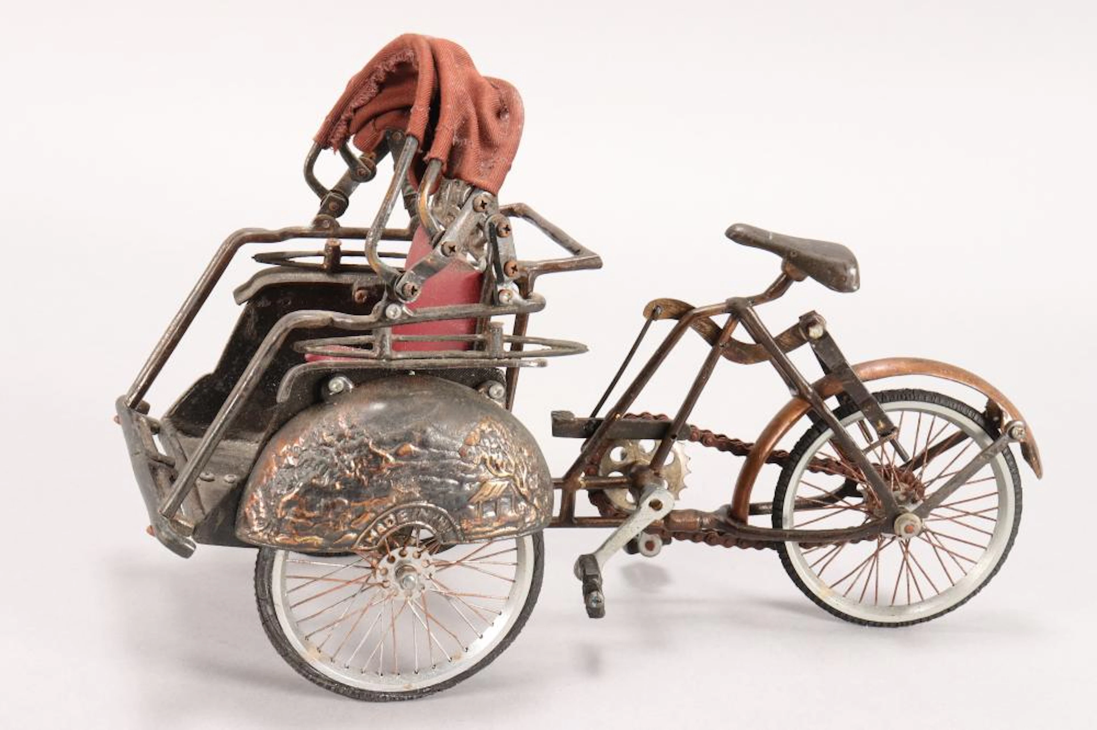 Chinese Contemporary Rickshaw Sculpture,