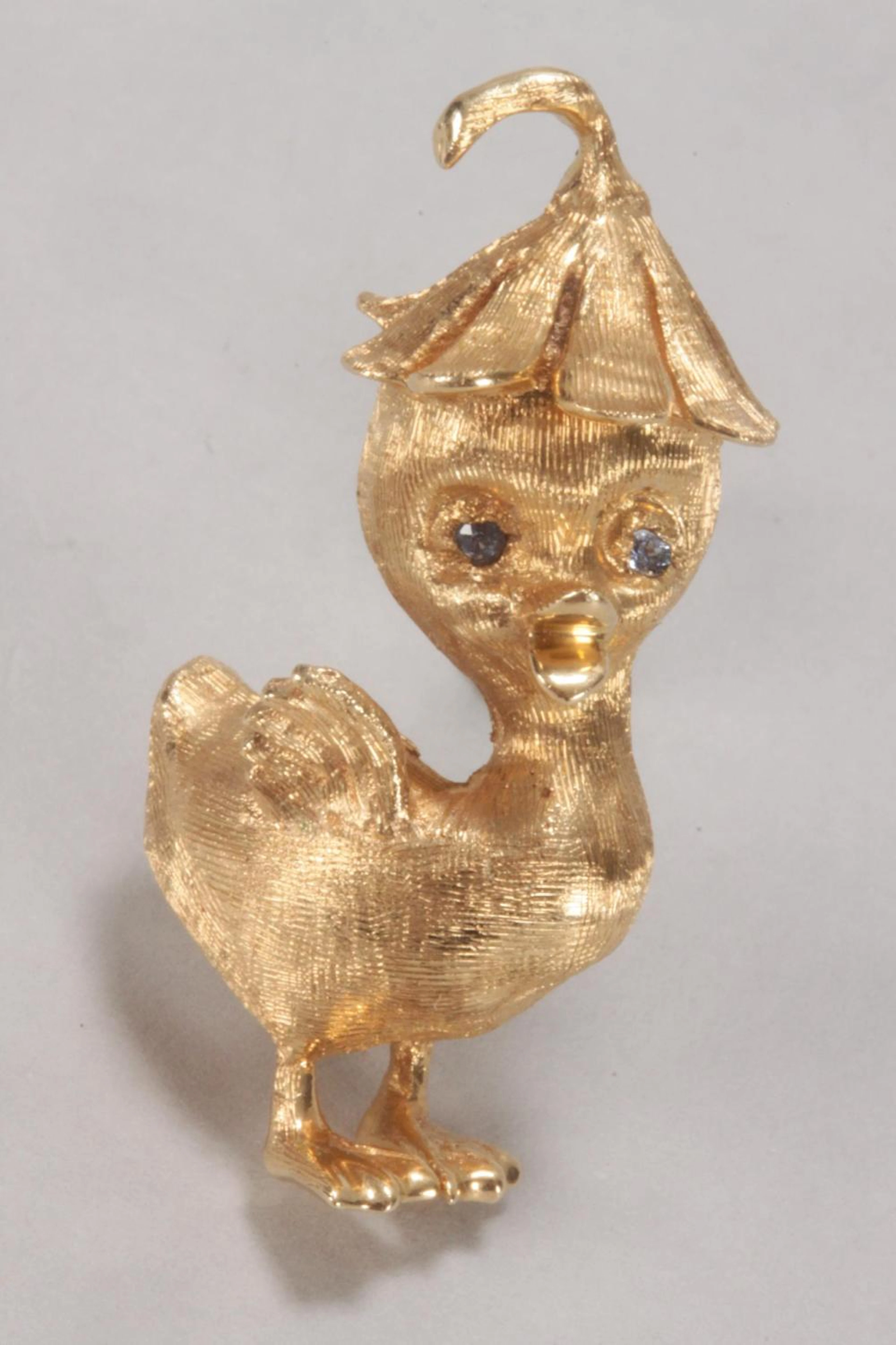 14ct Gold and Topaz Duckling Brooch,