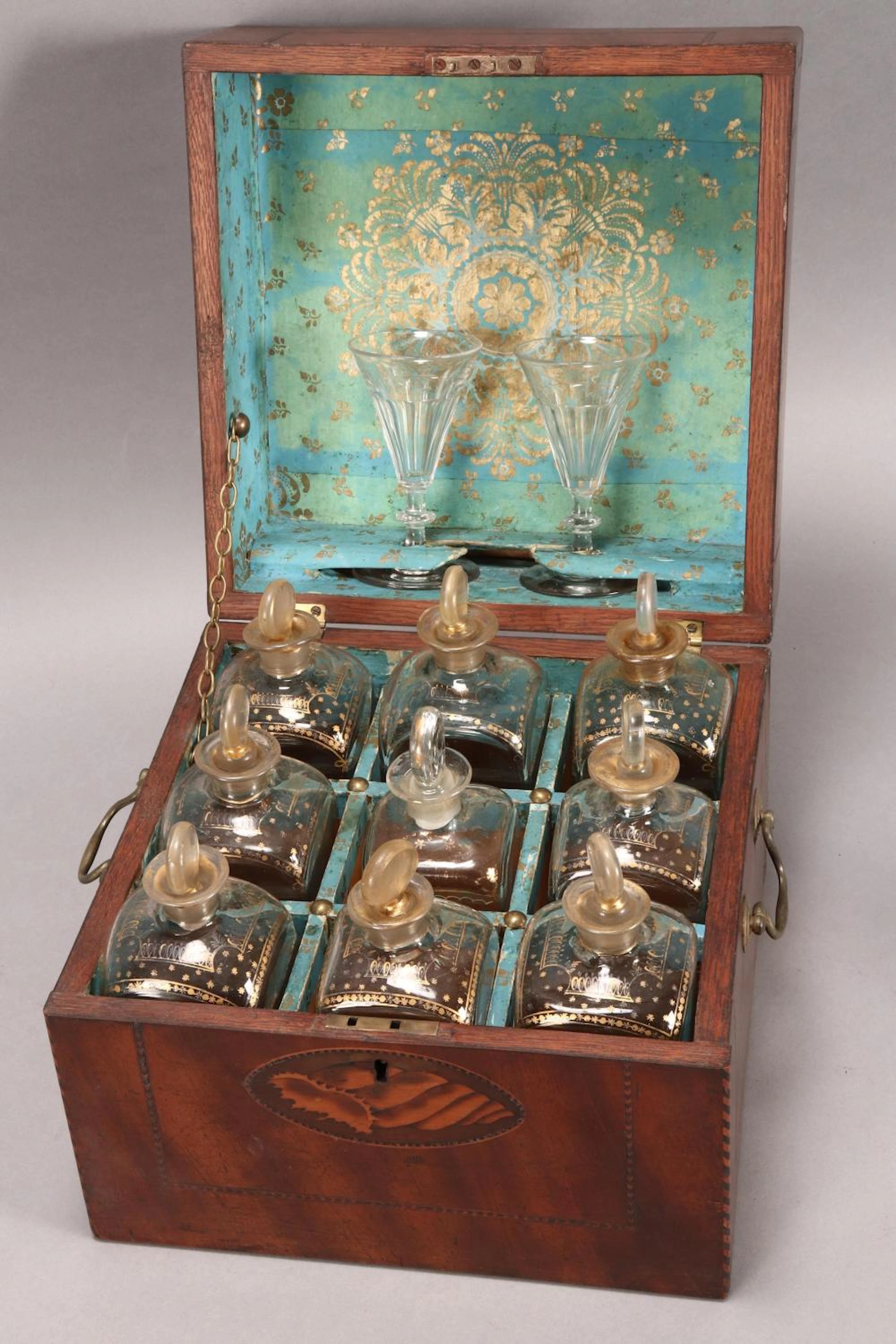Georgian Fitted Mahogany Decanter Box,