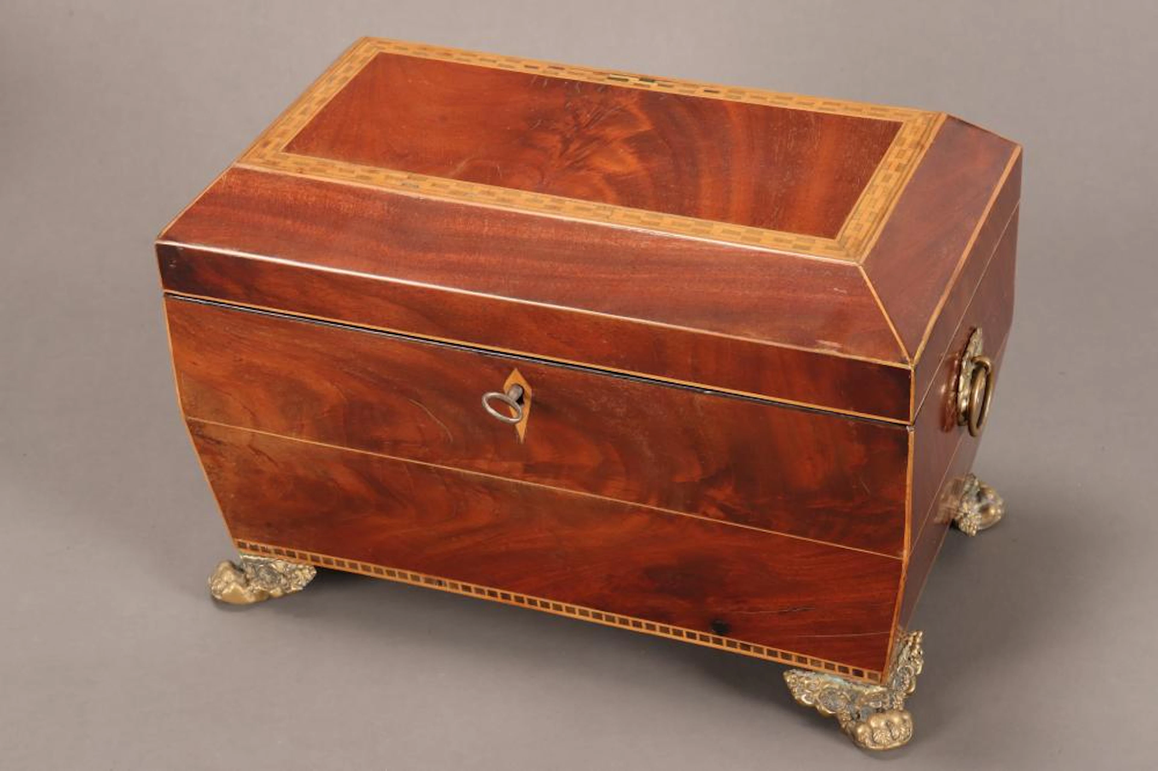 Large Victorian Mahogany Tea Caddy,