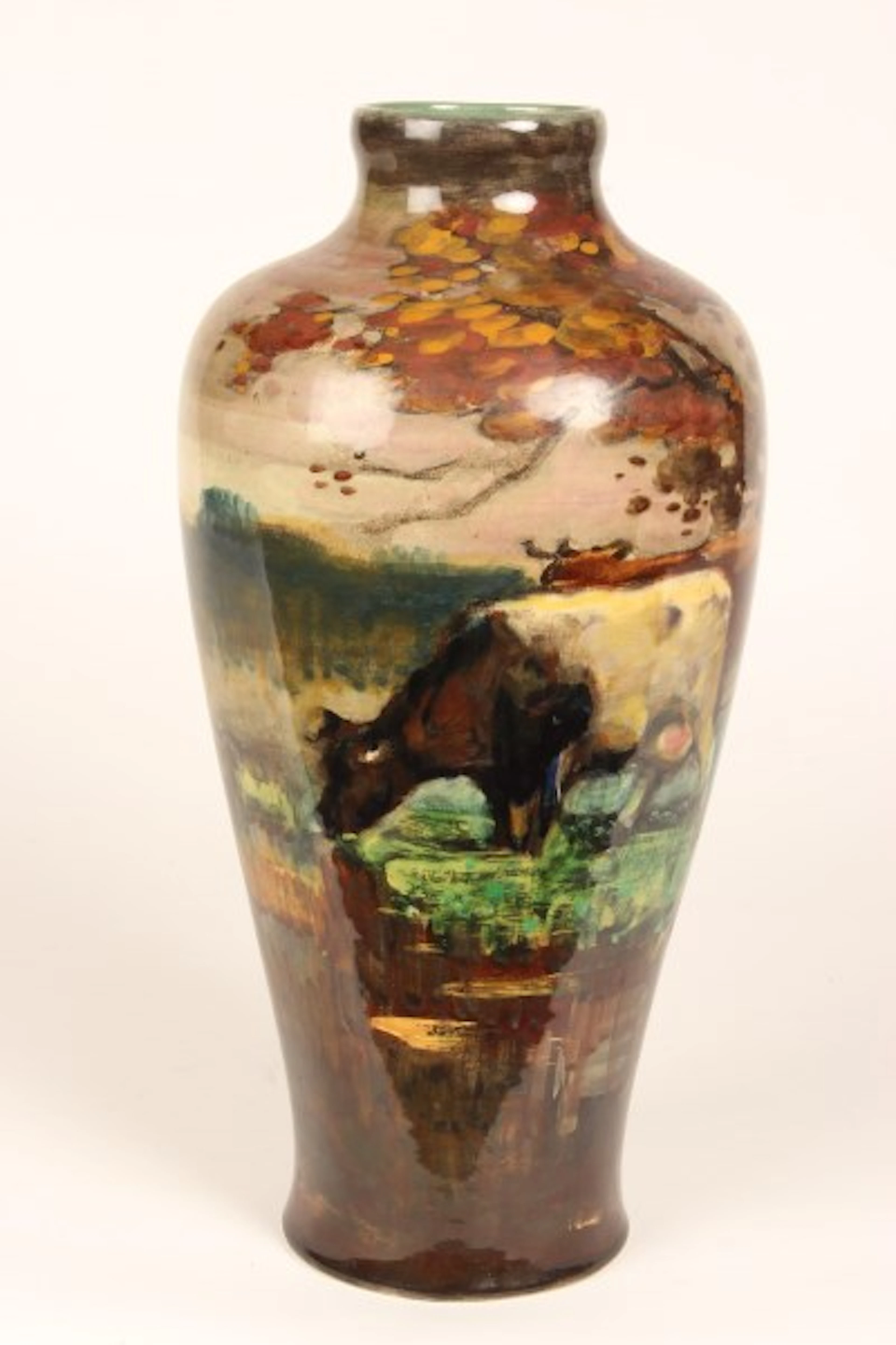 Unusual Gouda Porcelain Vase,