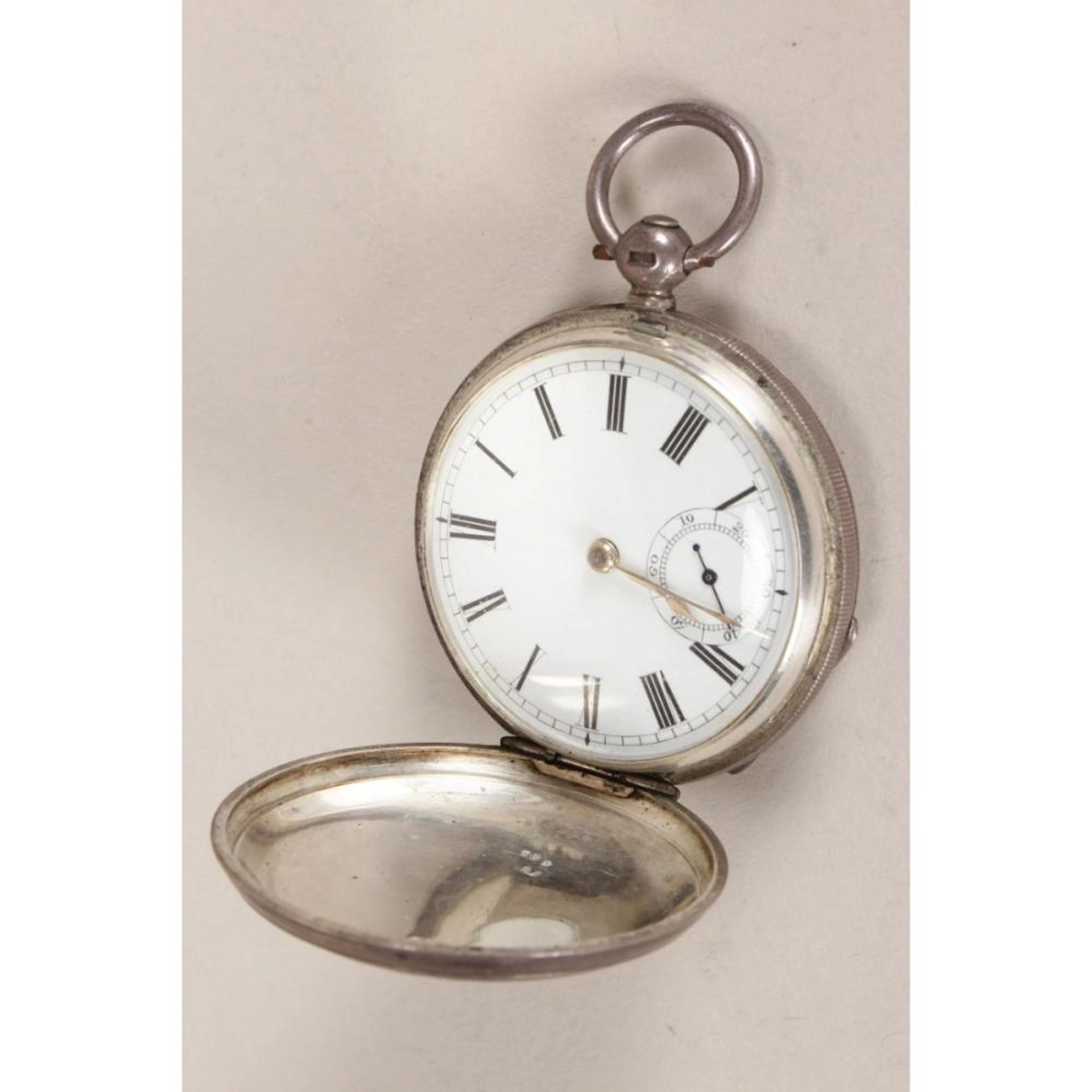 English Sterling Silver Pocket Watch,