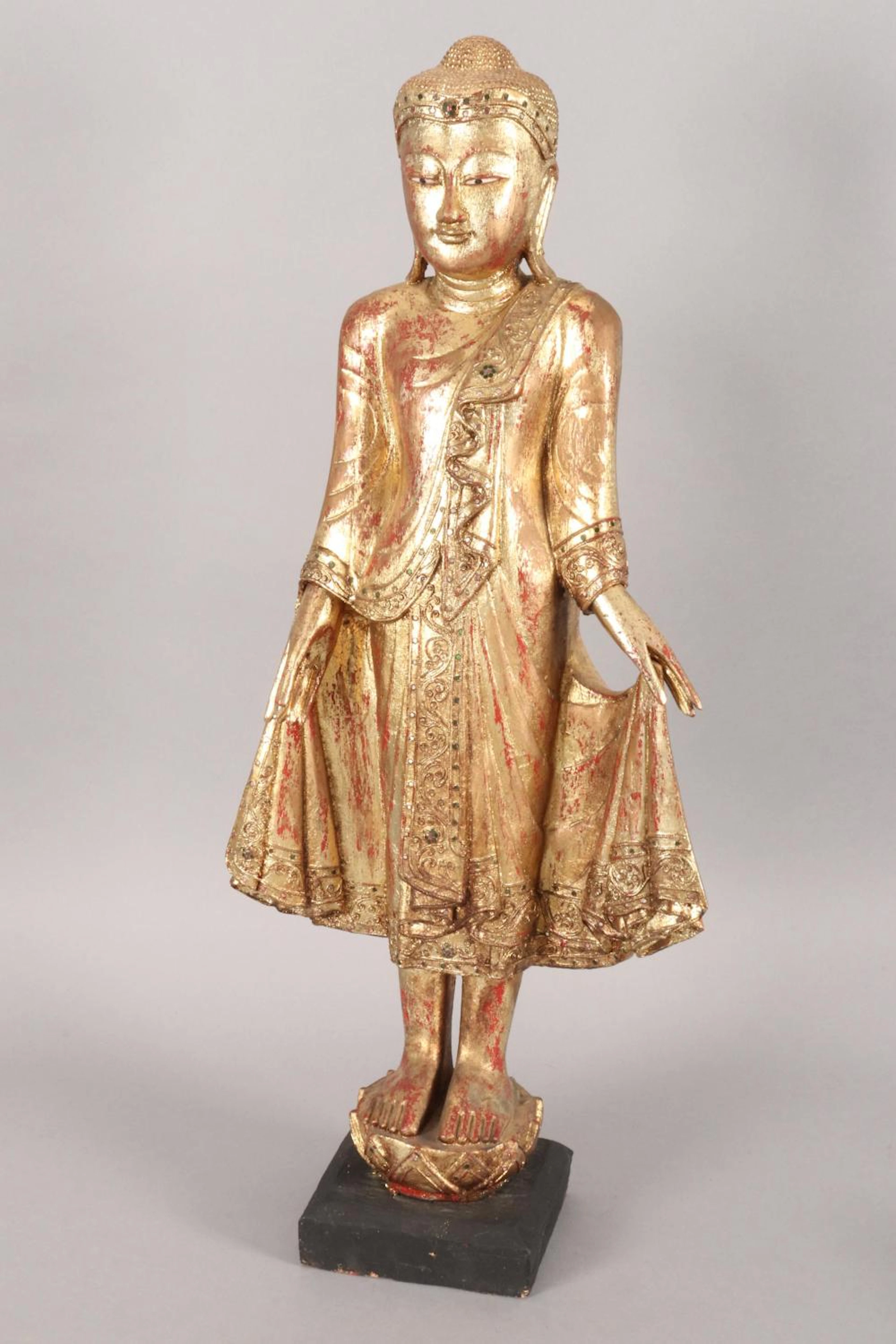Large Burmese Mandalay Style Standing Buddha,