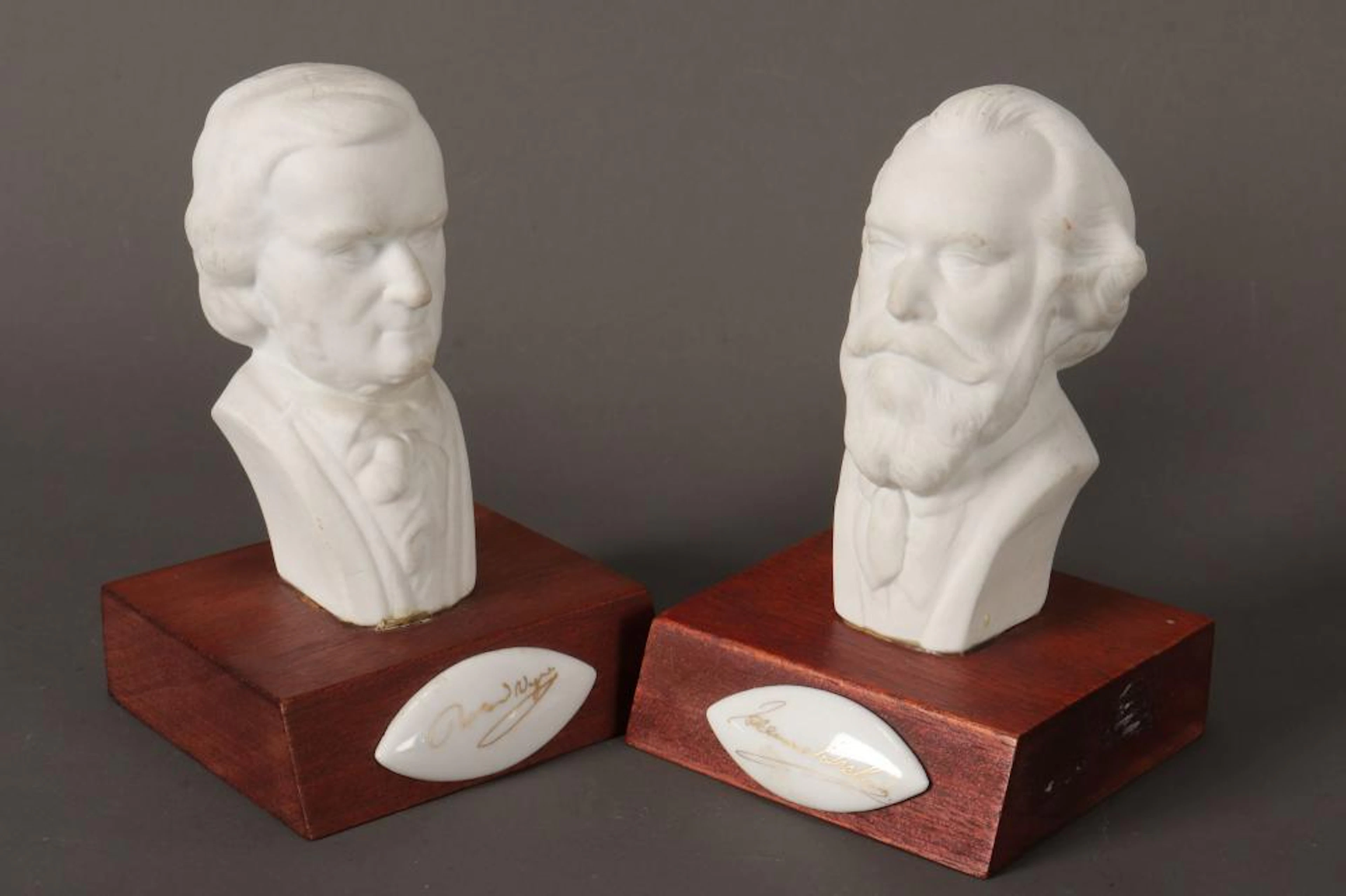 Two Small Bisque Figures,