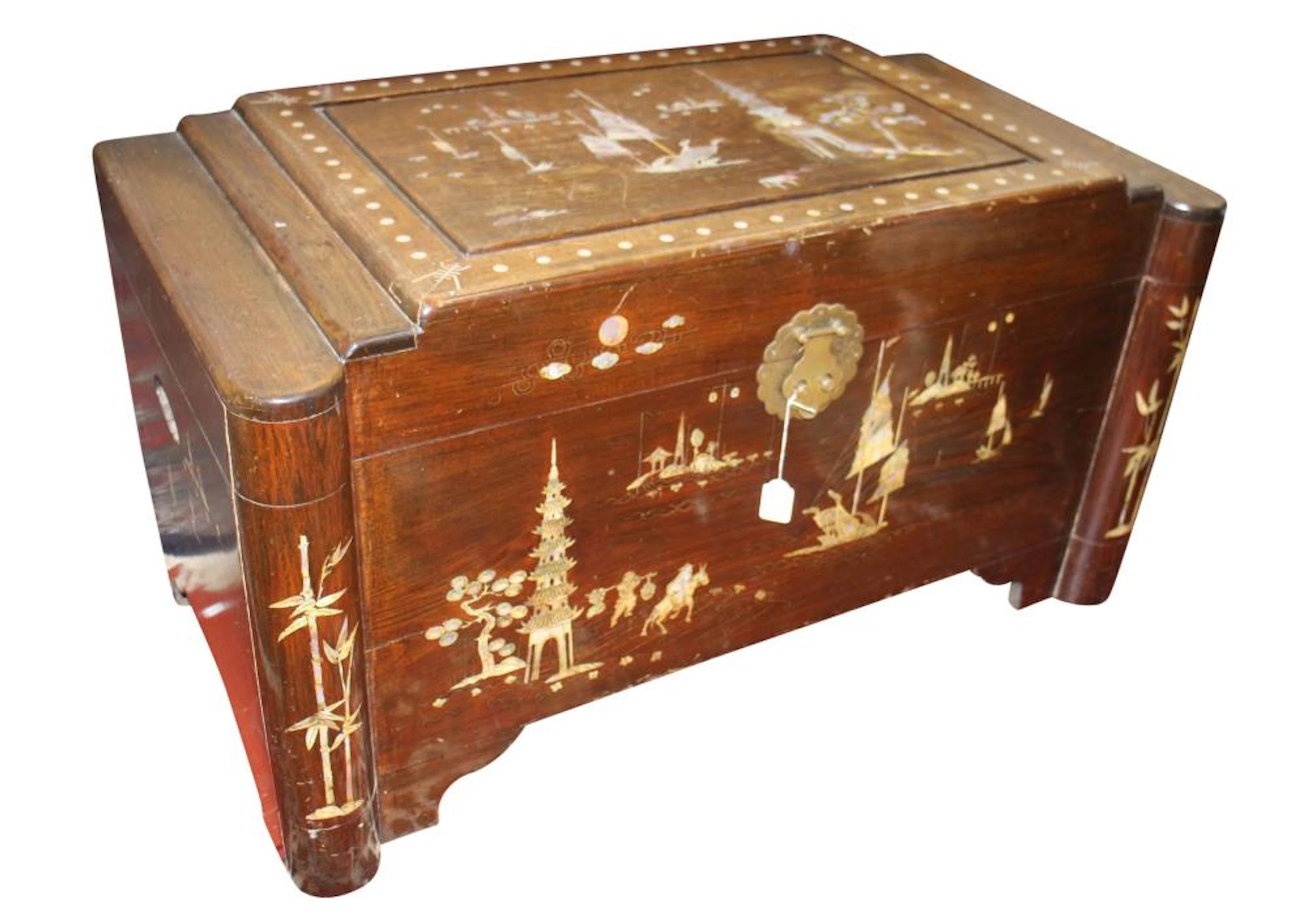 Chinese Mother of Pearl Inlaid Chest,