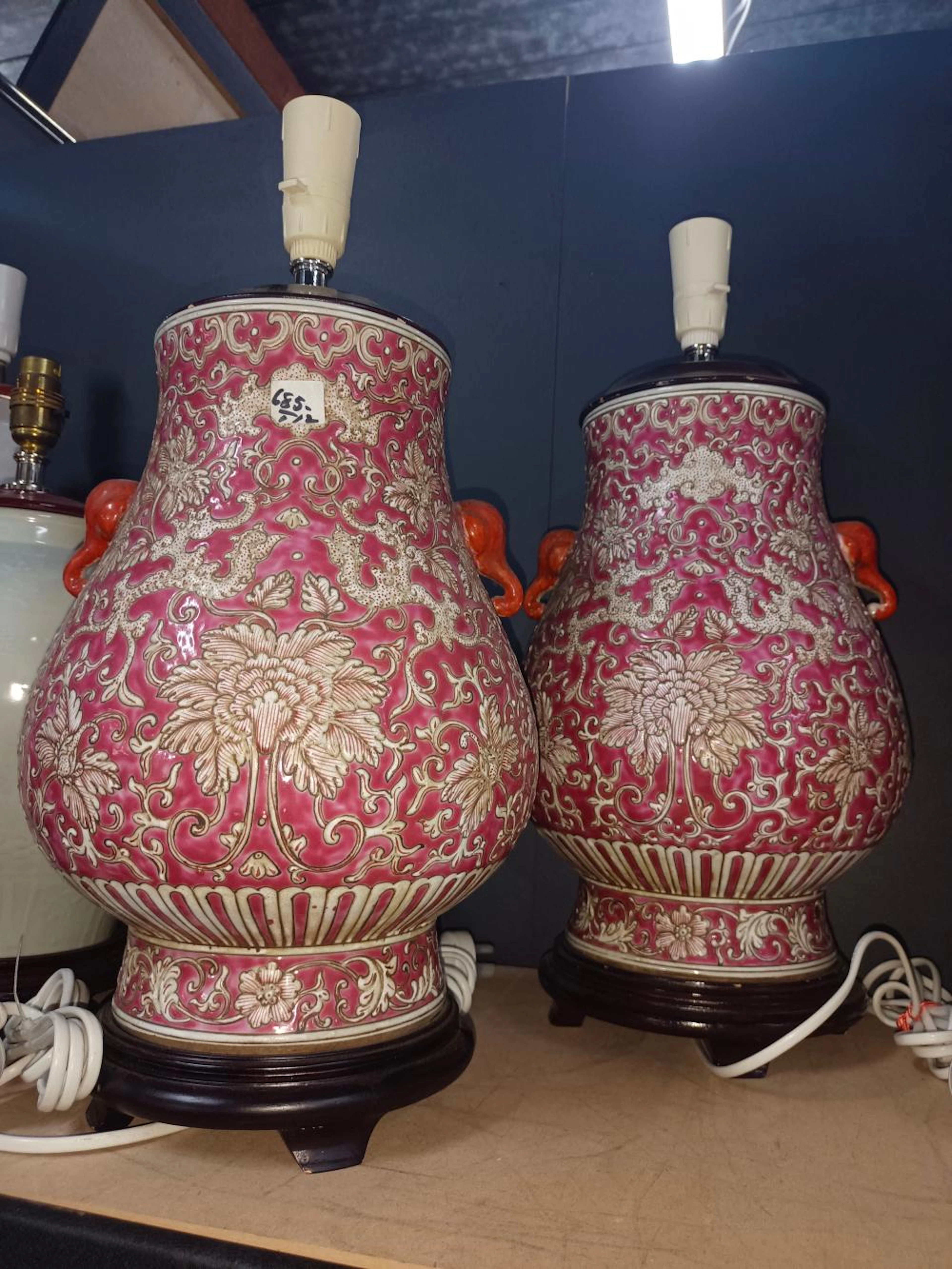Pair of Chinese Porcelain Lamps,