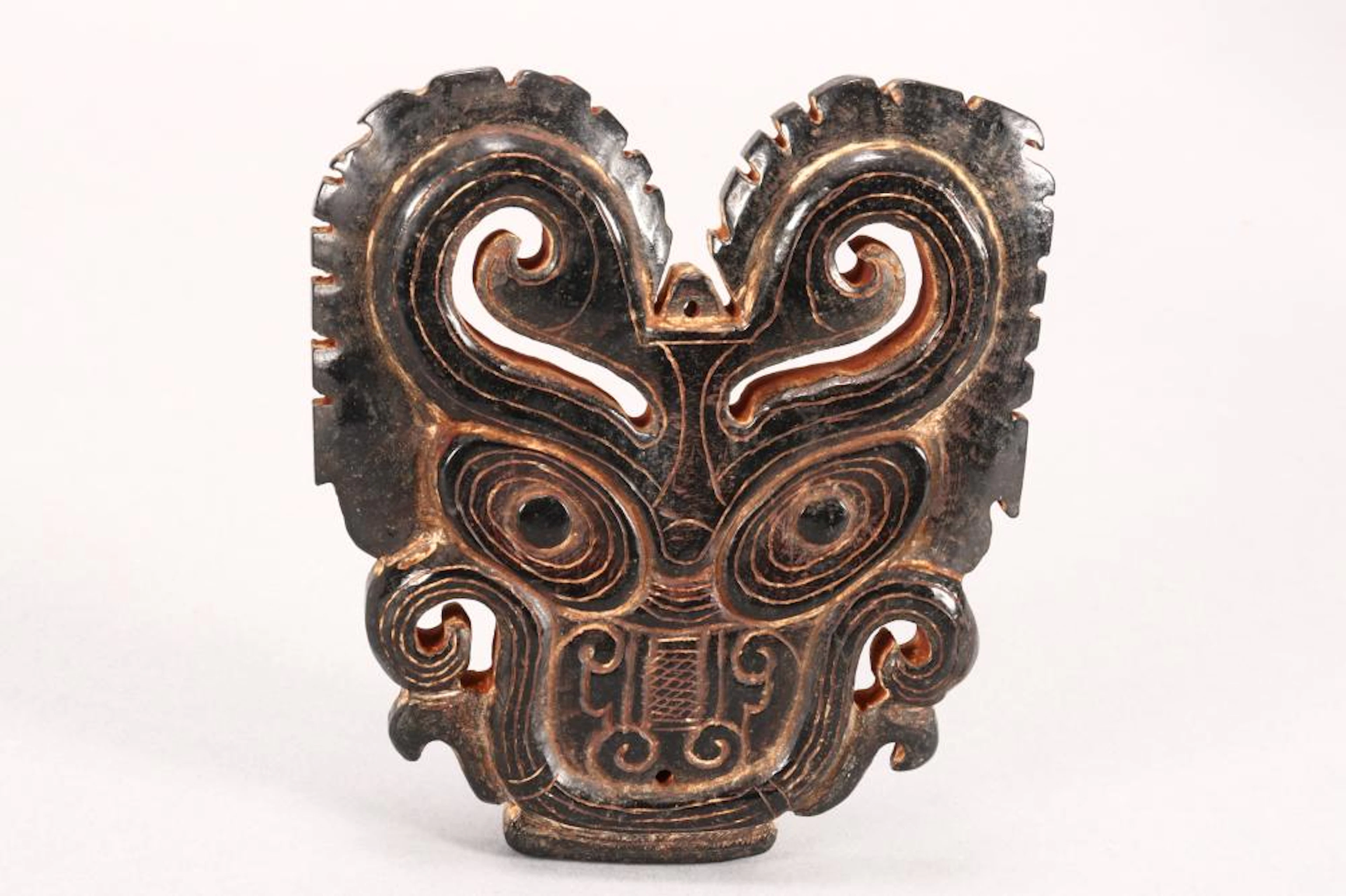 Chinese Carved Black Stone Panel,