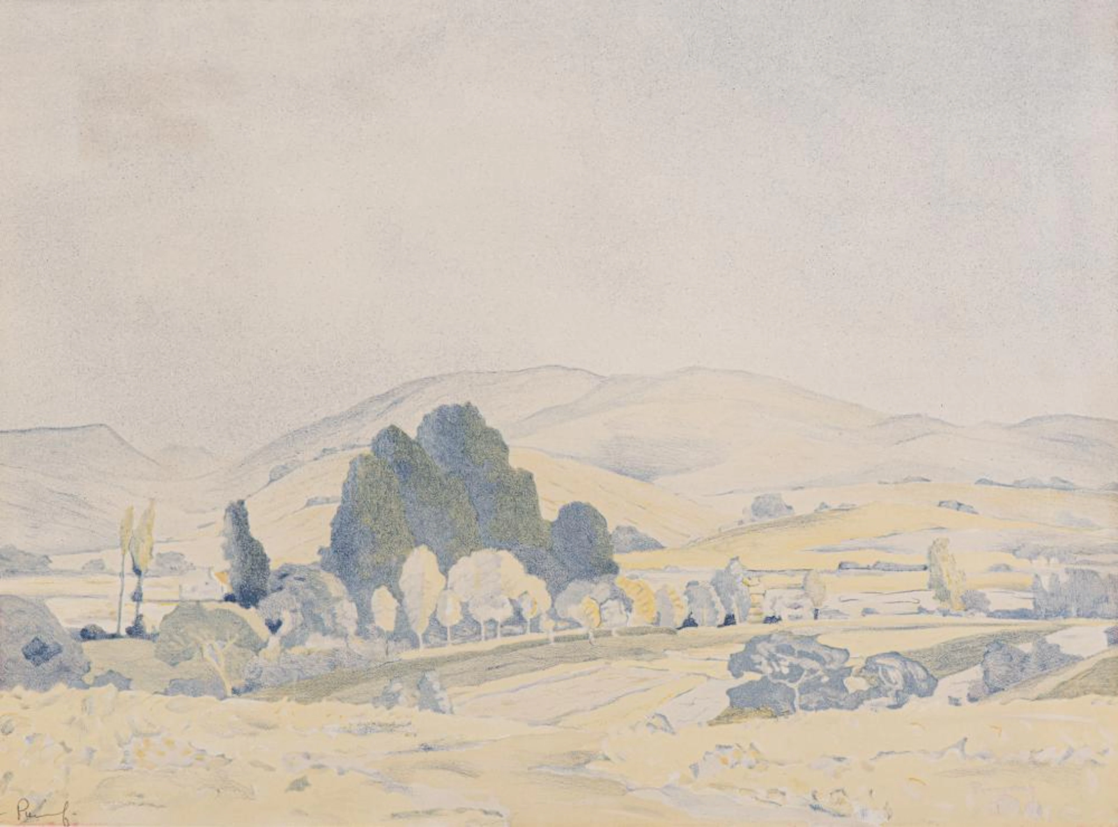 Rare South African landscape by Pierneef