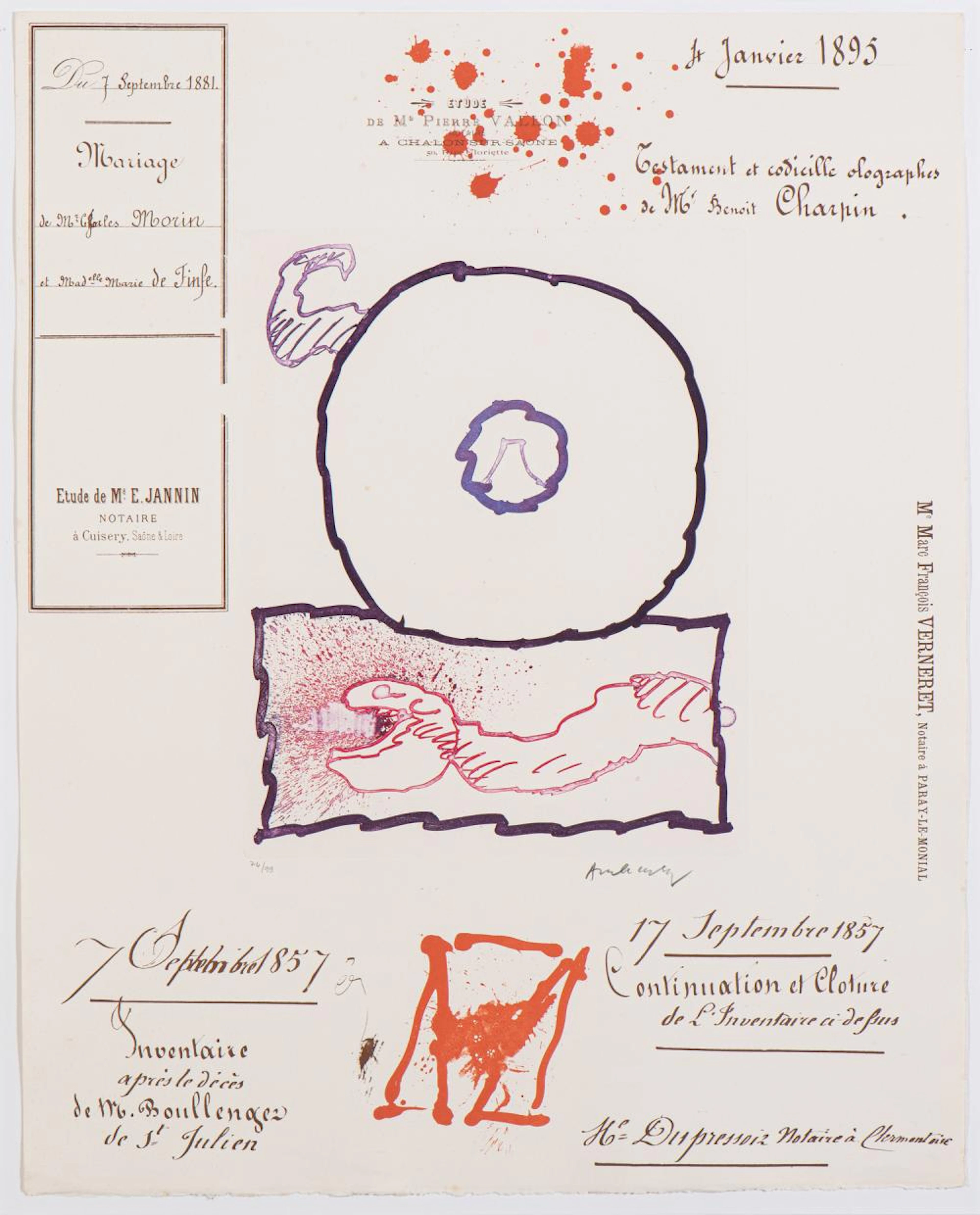L'Avenir de la Propriété pictured by Alechinsky