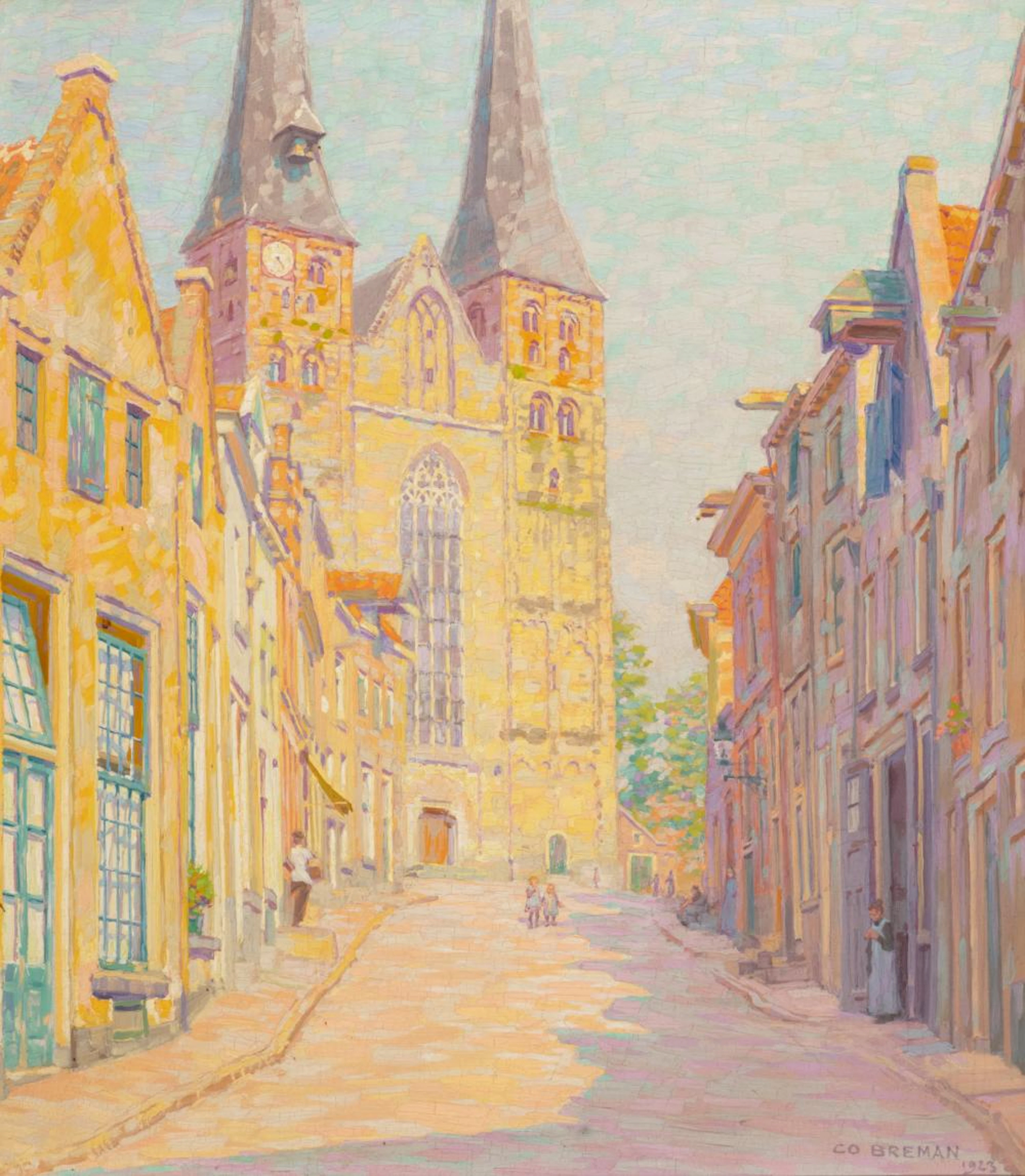 Deventer street in sunshine by Co Brema