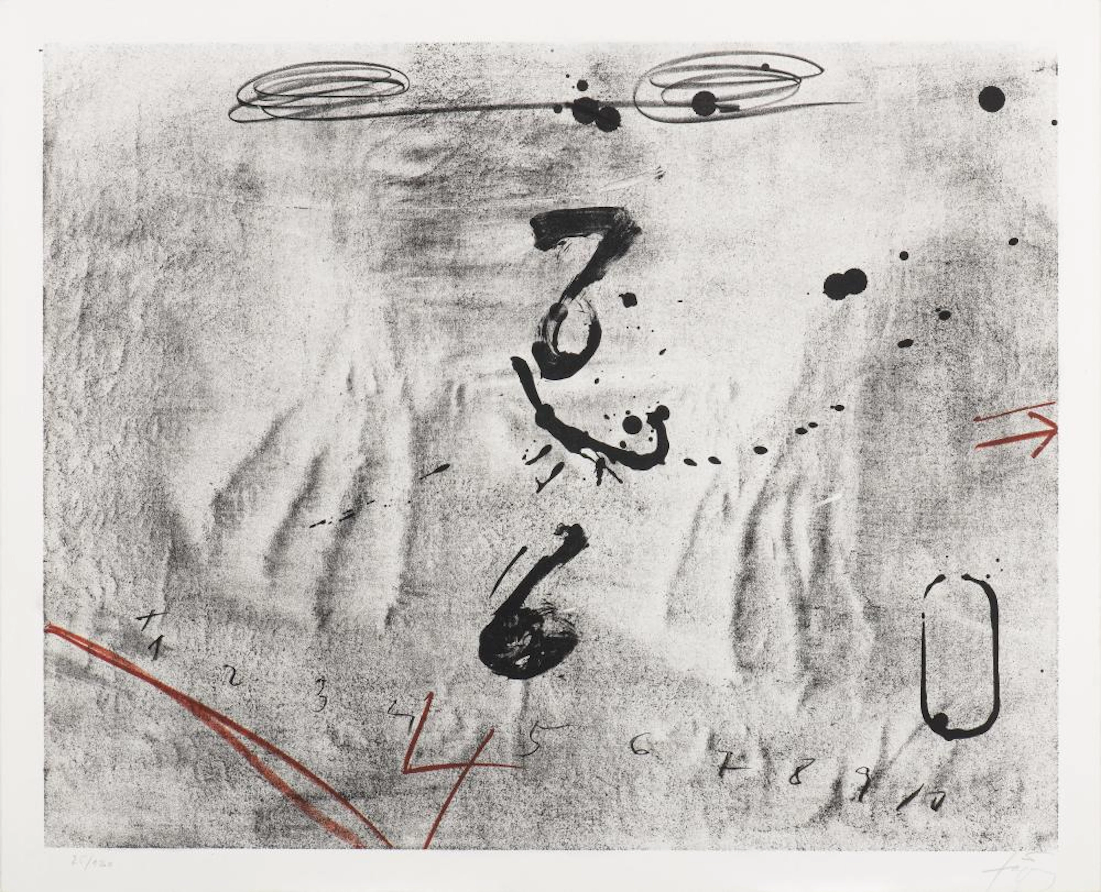Antoni Tàpies (Spanish 1923 - 2012). Empreintes de mains, 1980.