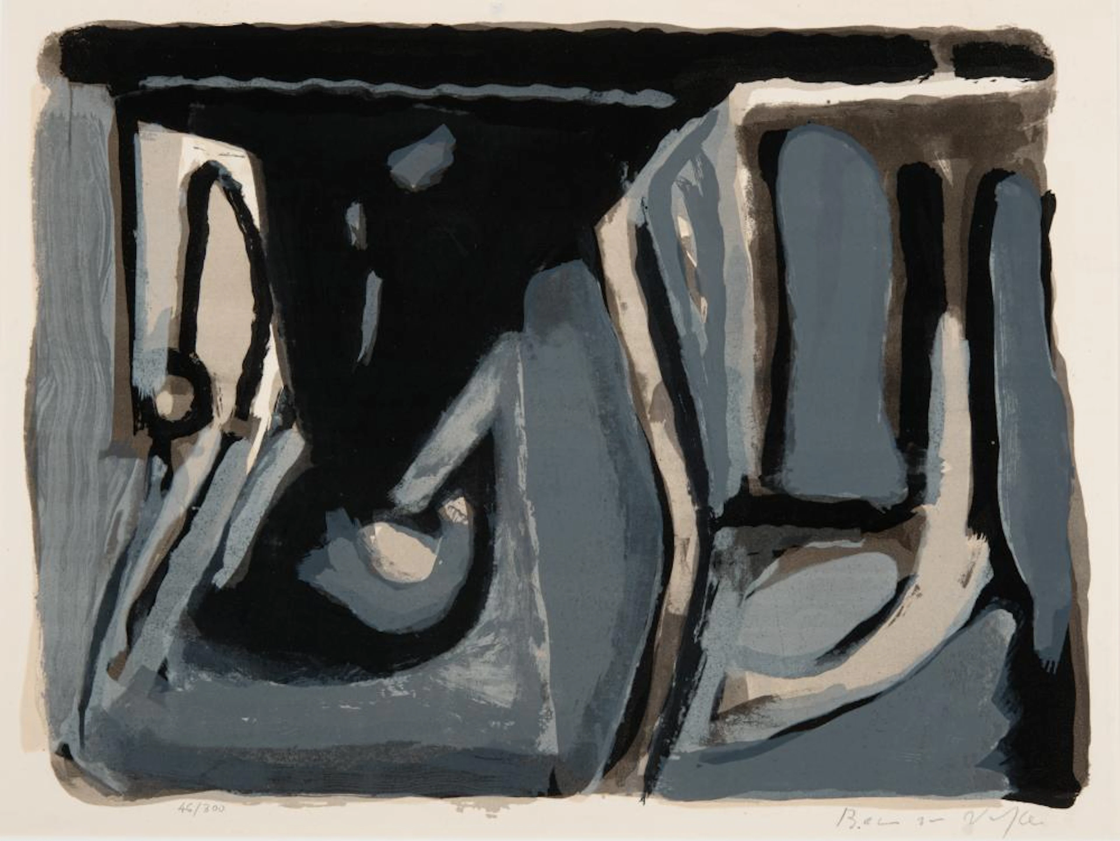 Bram van Velde (Dutch 1895 - 1981). Nocturne, 1973.