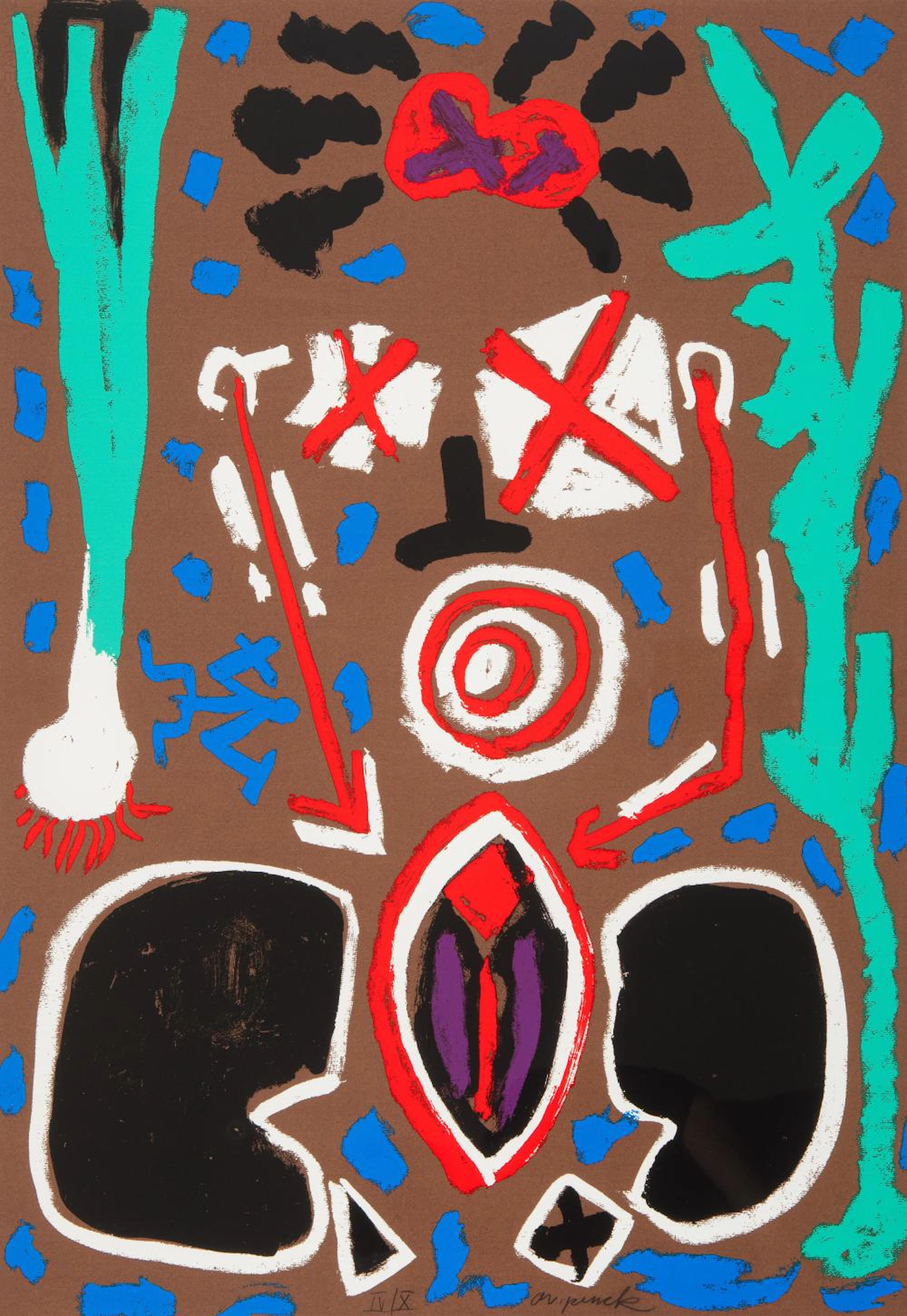 A.R. Penck (German 1939 - 2017). Keramik [Ceramic].