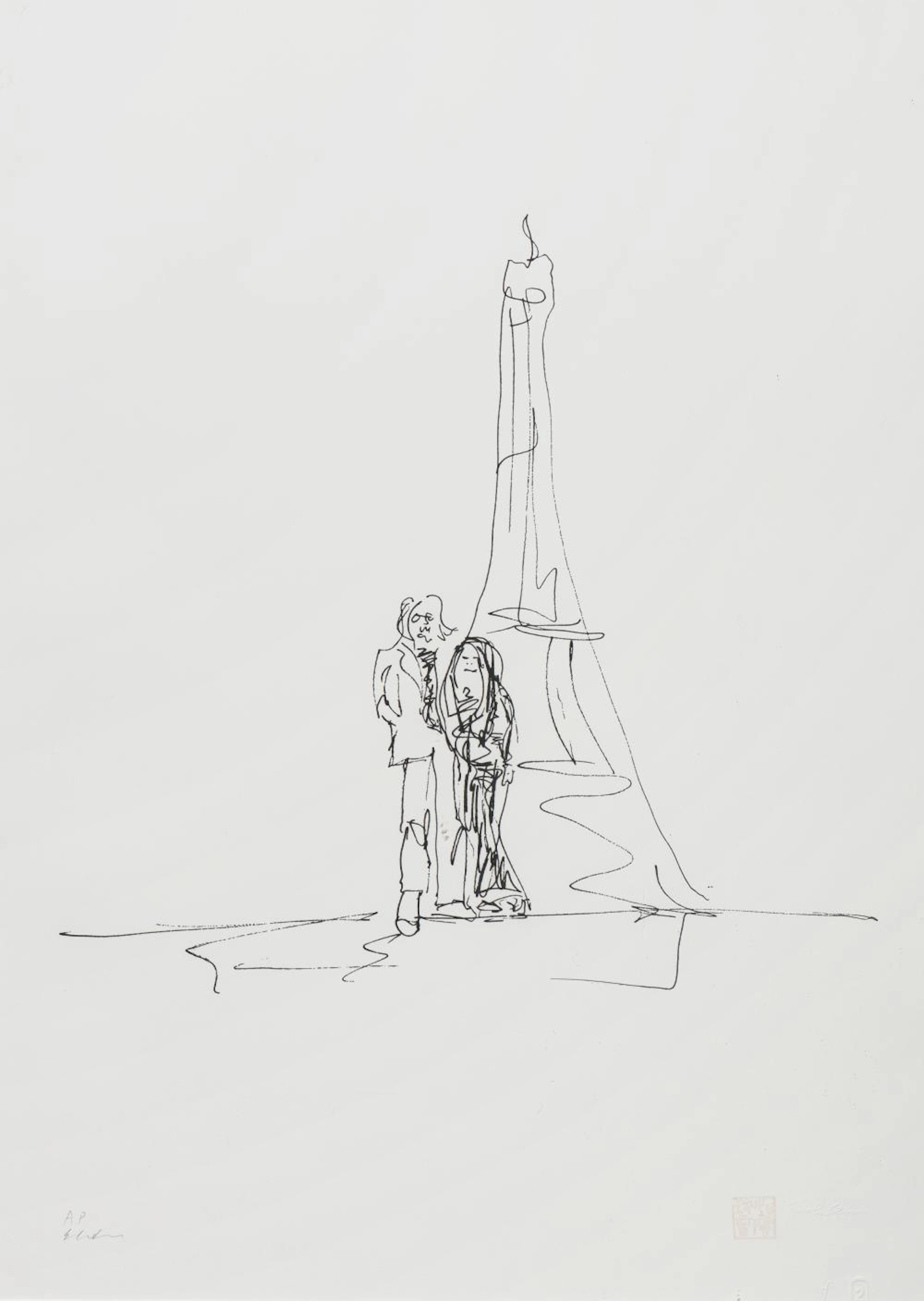 John Lennon (British 1940 - 1980). Eiffel tower, 1988.