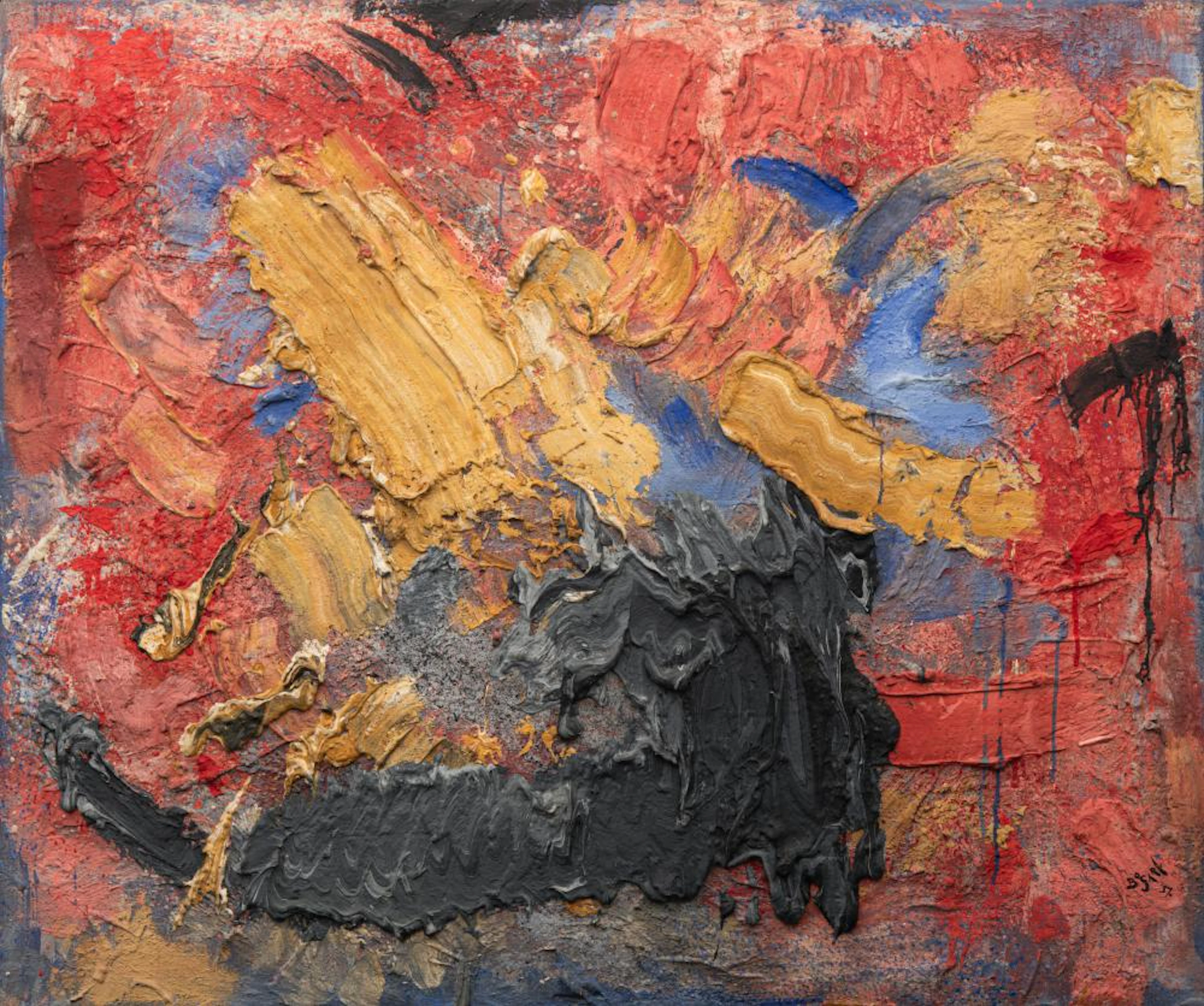 Bram Bogart (Dutch, Belgian 1921 - 2012). Fête rouge, 1957.
