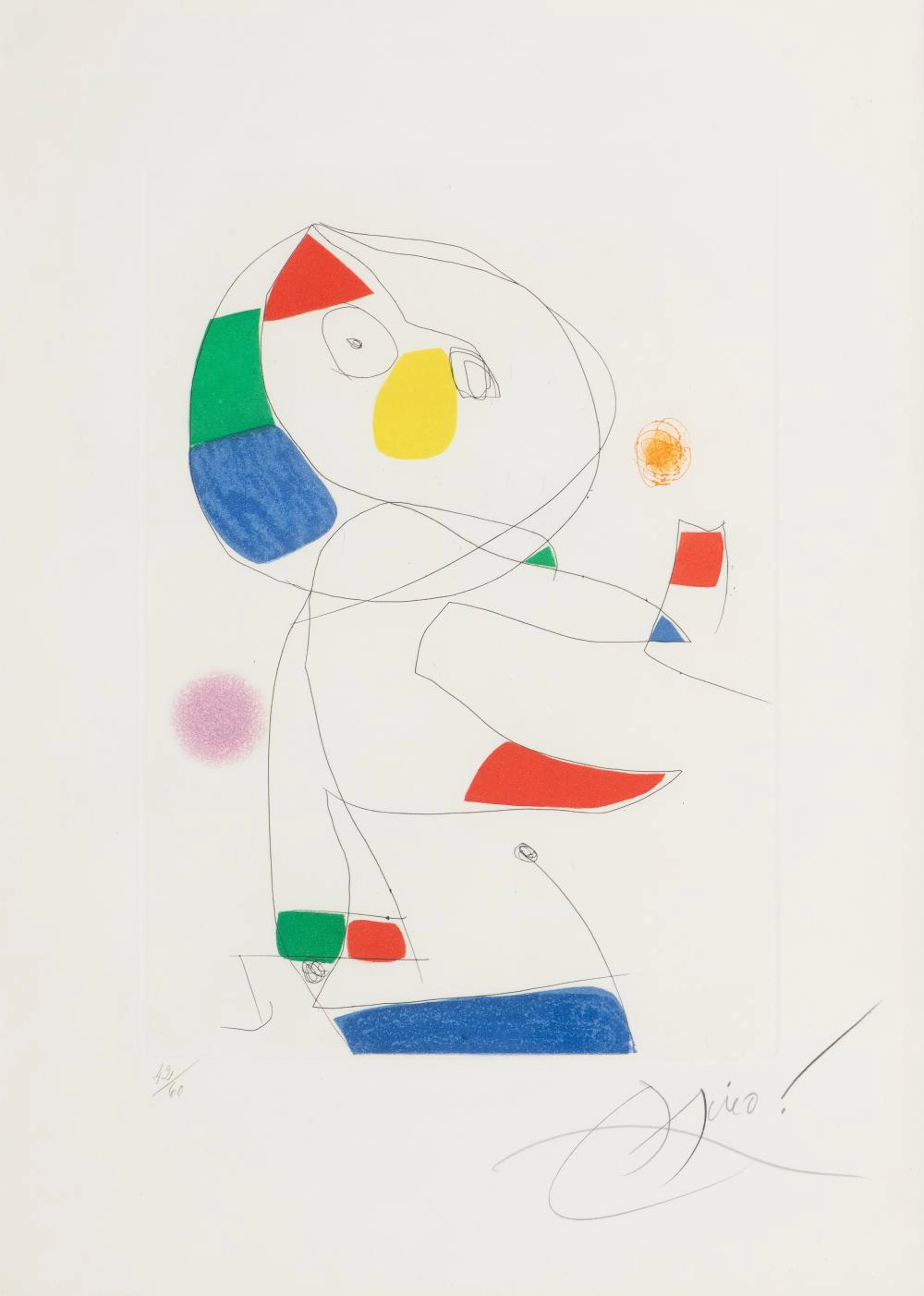 Original signed colour etching by Joan Miró