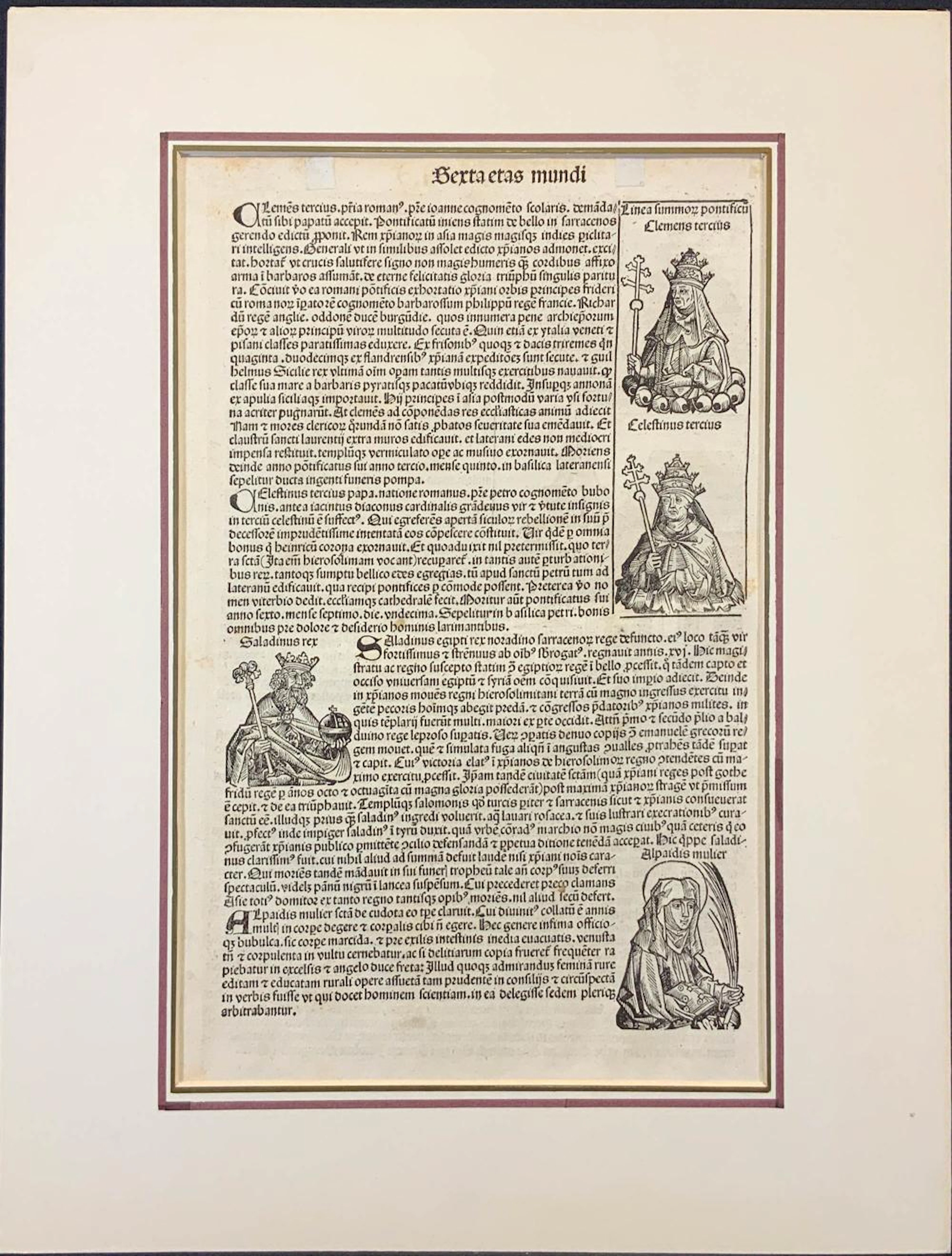 PAGE FROM THE NUREMBURG CHRONICLE, 1493