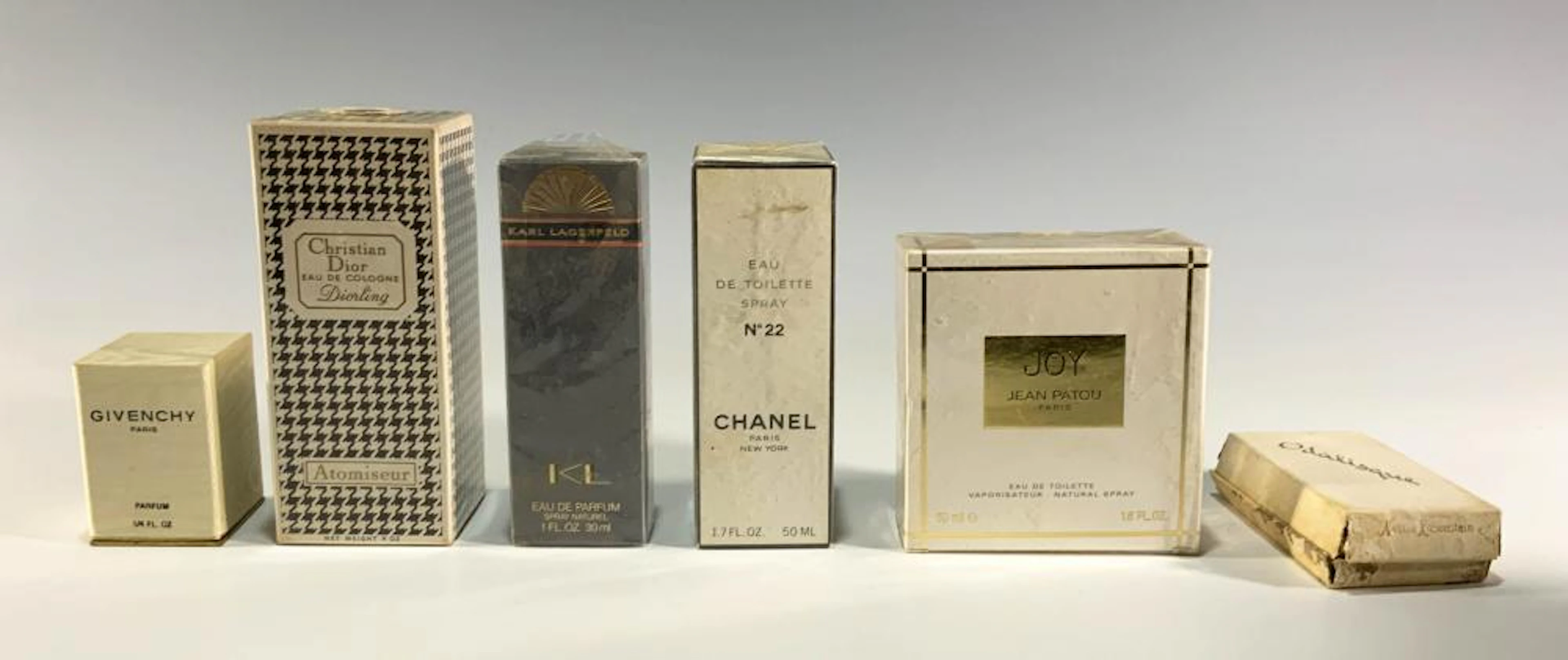 6 VINTAGE PERFUMES AND COLOGNES: DIOR, CHANEL, JOY