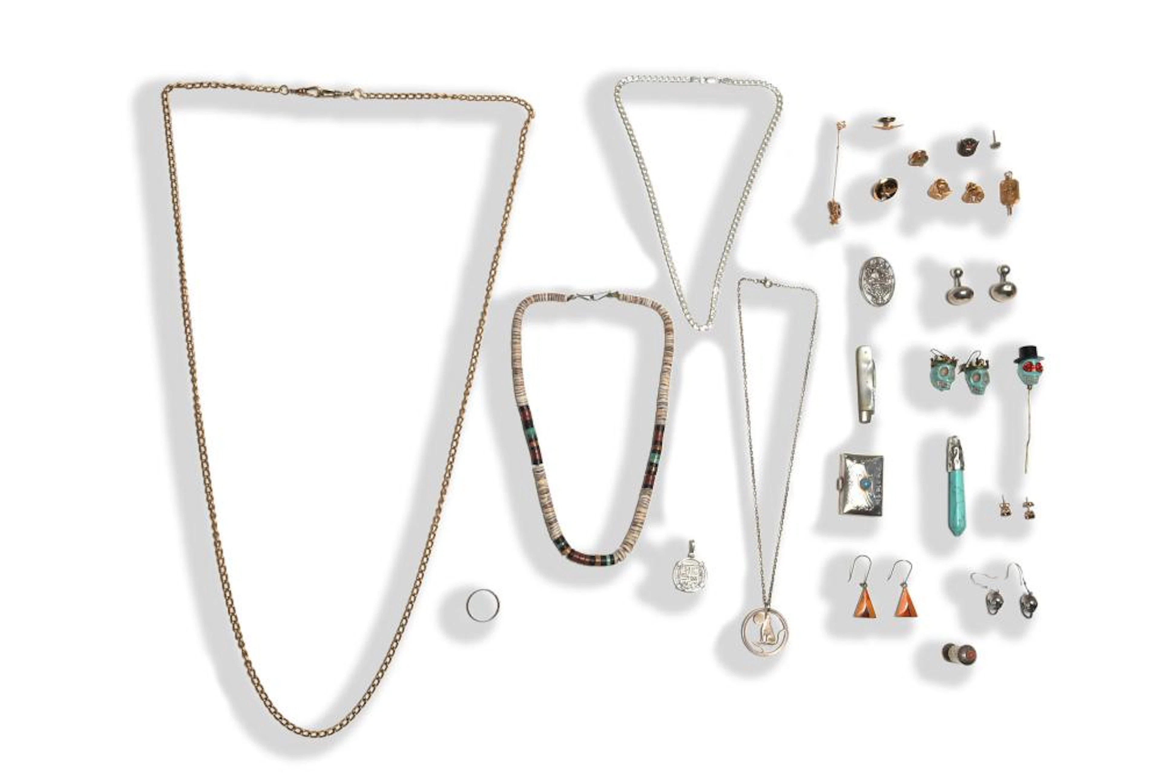 GOLD, GF, STERLING & TURQUOISE JEWELRY LOT
