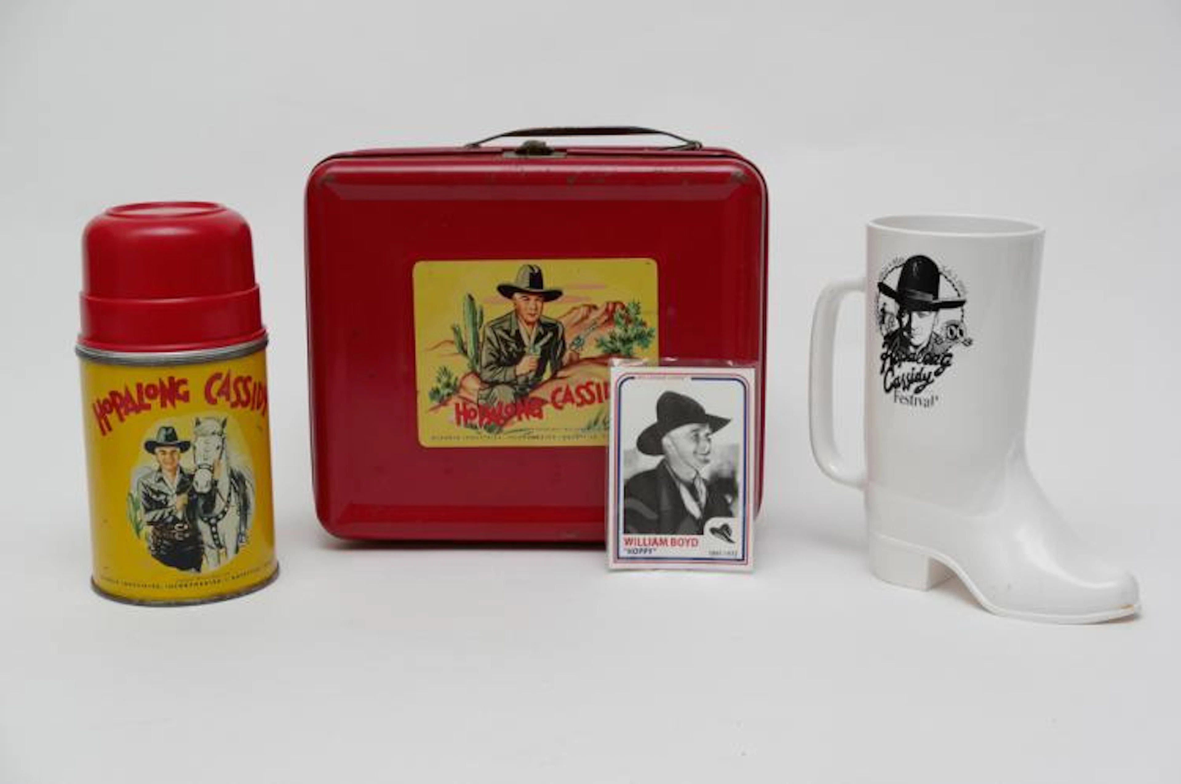 HOPALONG CASSIDY LUNCHBOX, THERMOS, & MUG