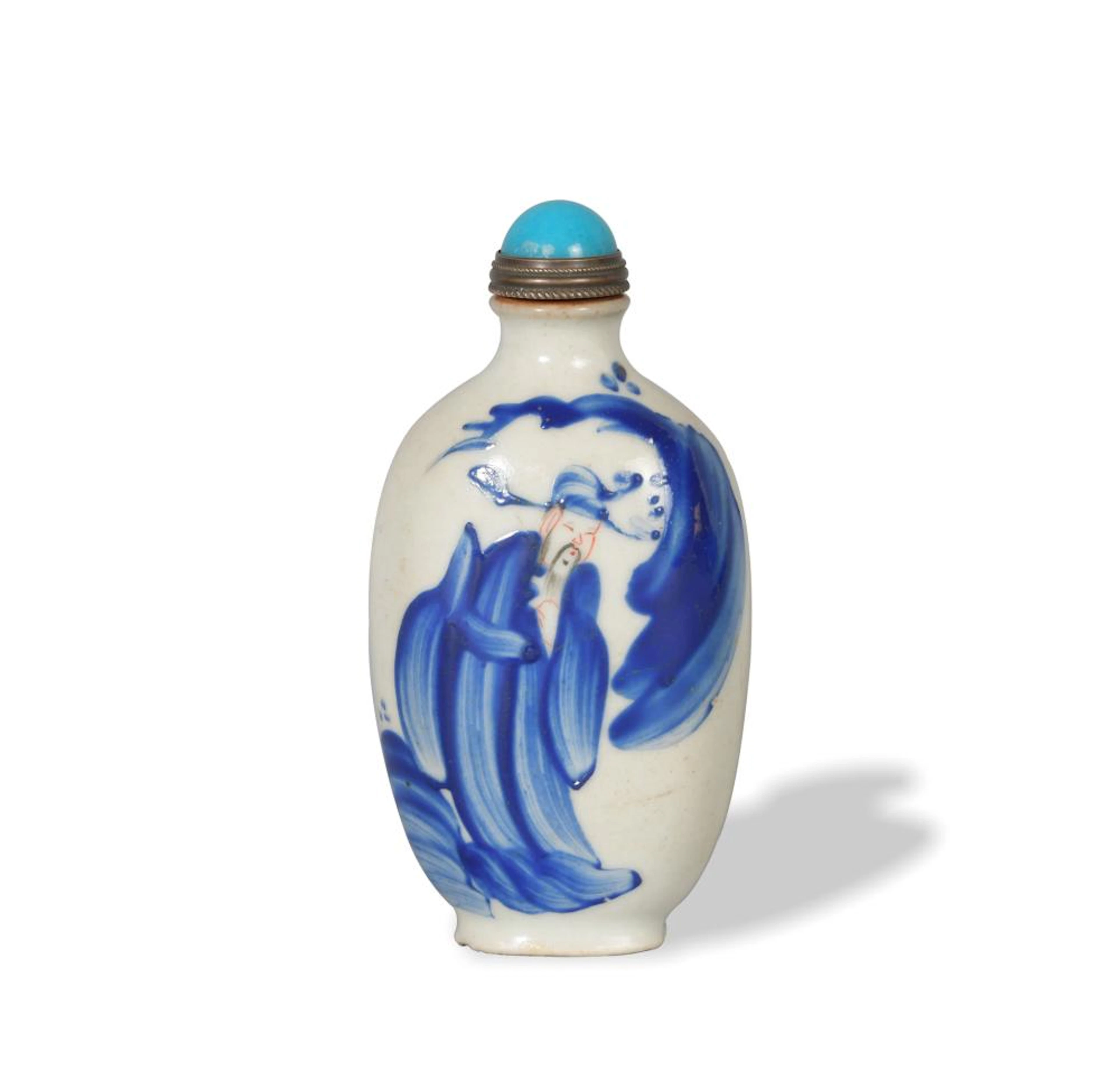 Chinese Famille Rose Tang Ying Styled Snuff Bottle, 18th Century