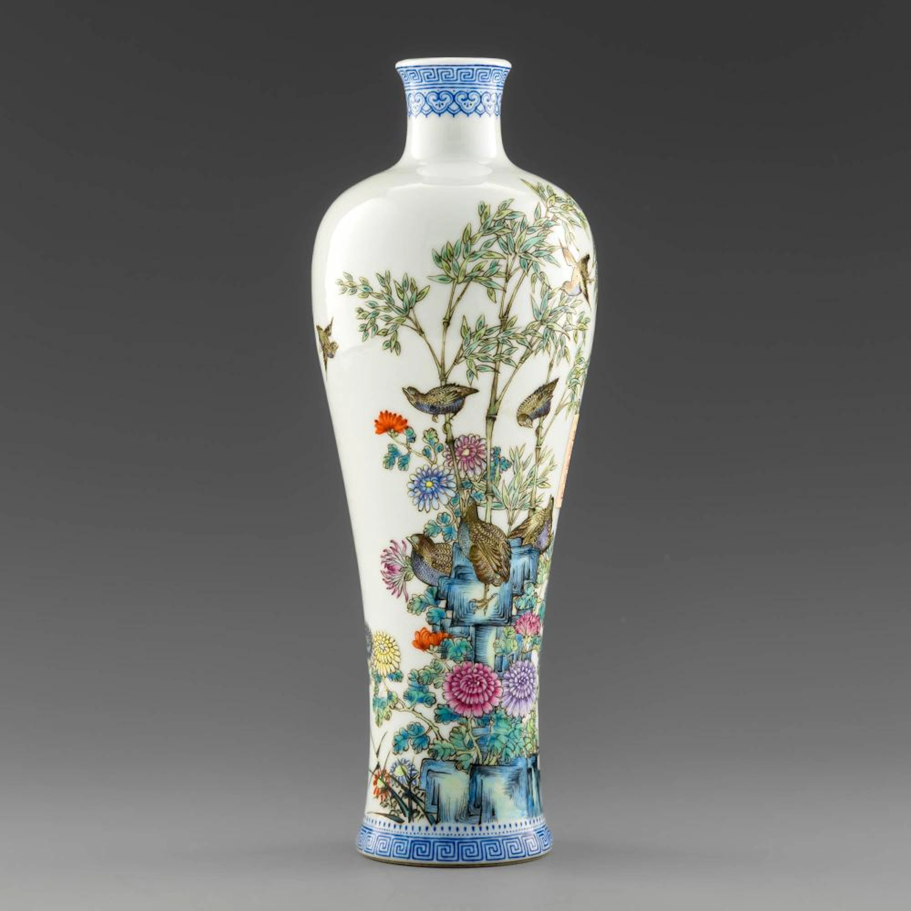 A Chinese falangcai-style vase, Republic period