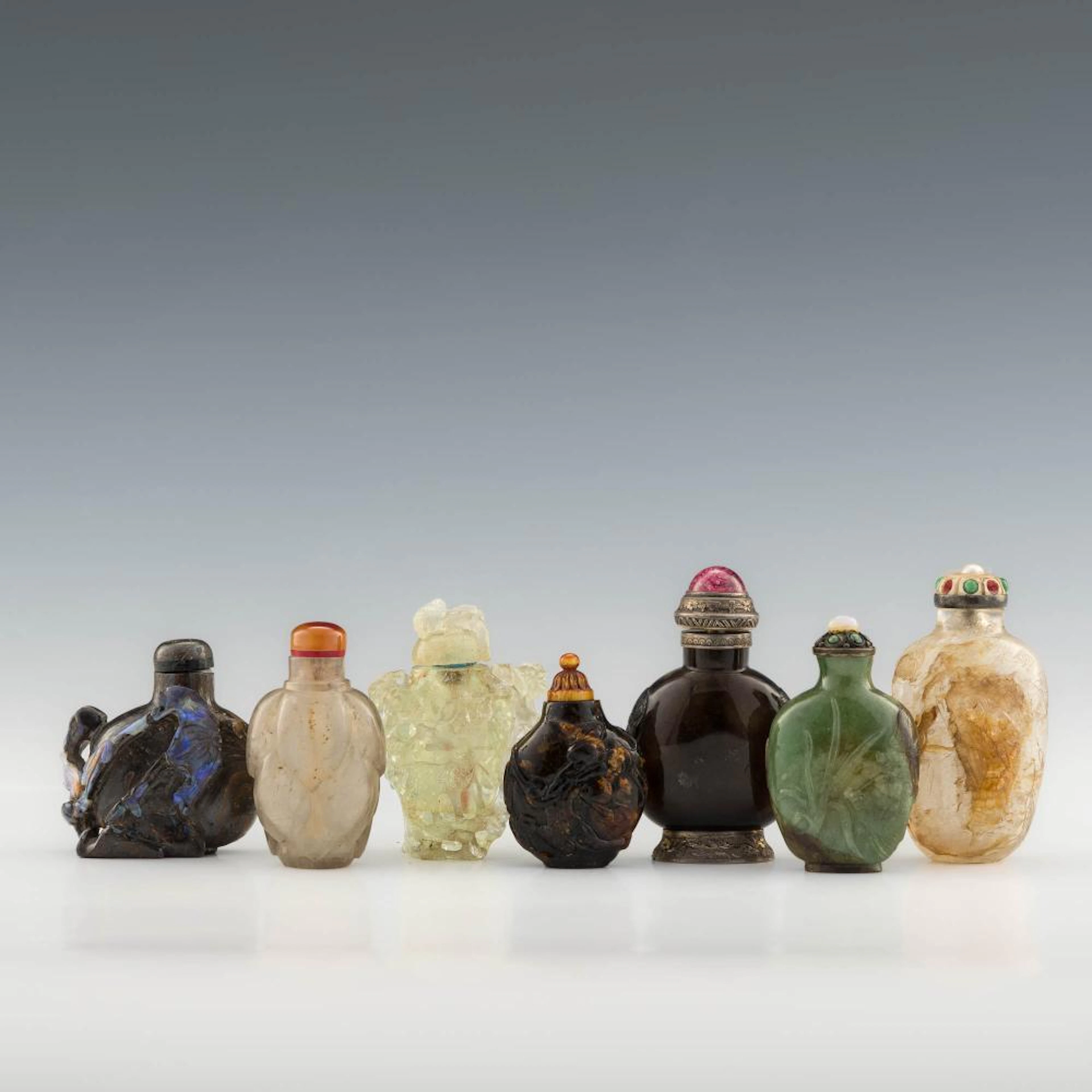 Seven Chinese snuff bottles, 19th century