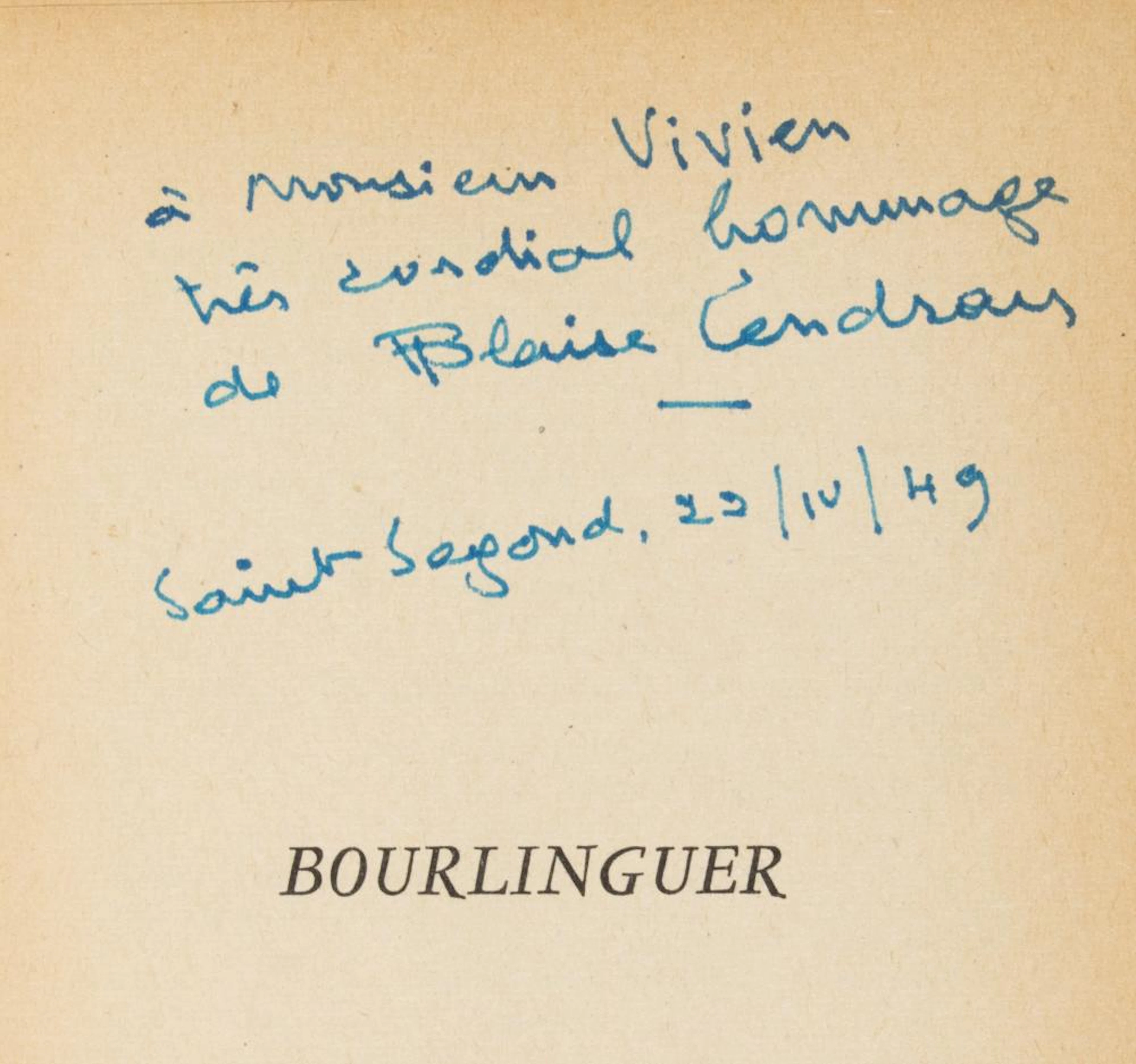BLAISE CENDRARS