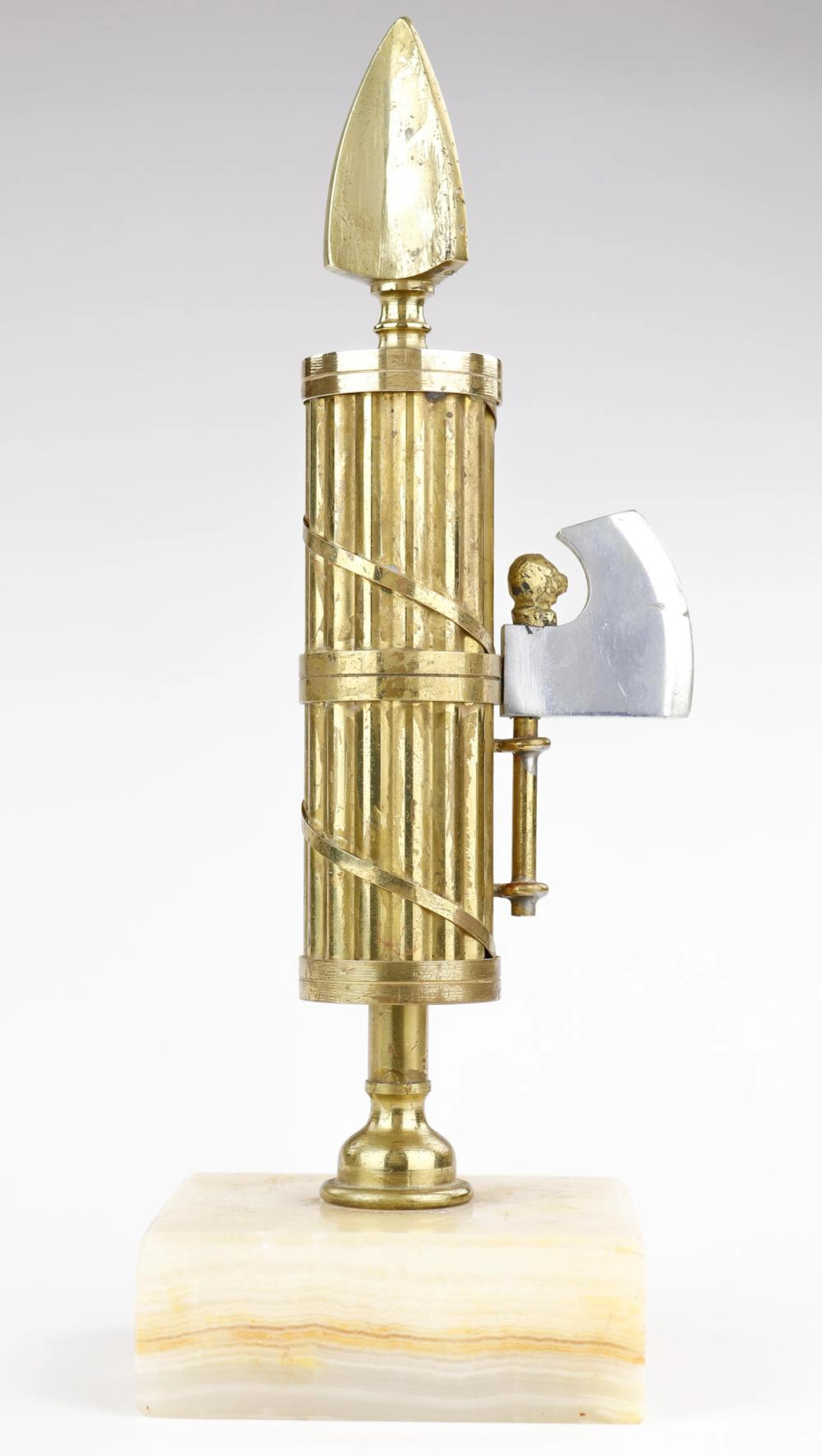 ITALIAN BRASS FASCES DESK ORNAMENT