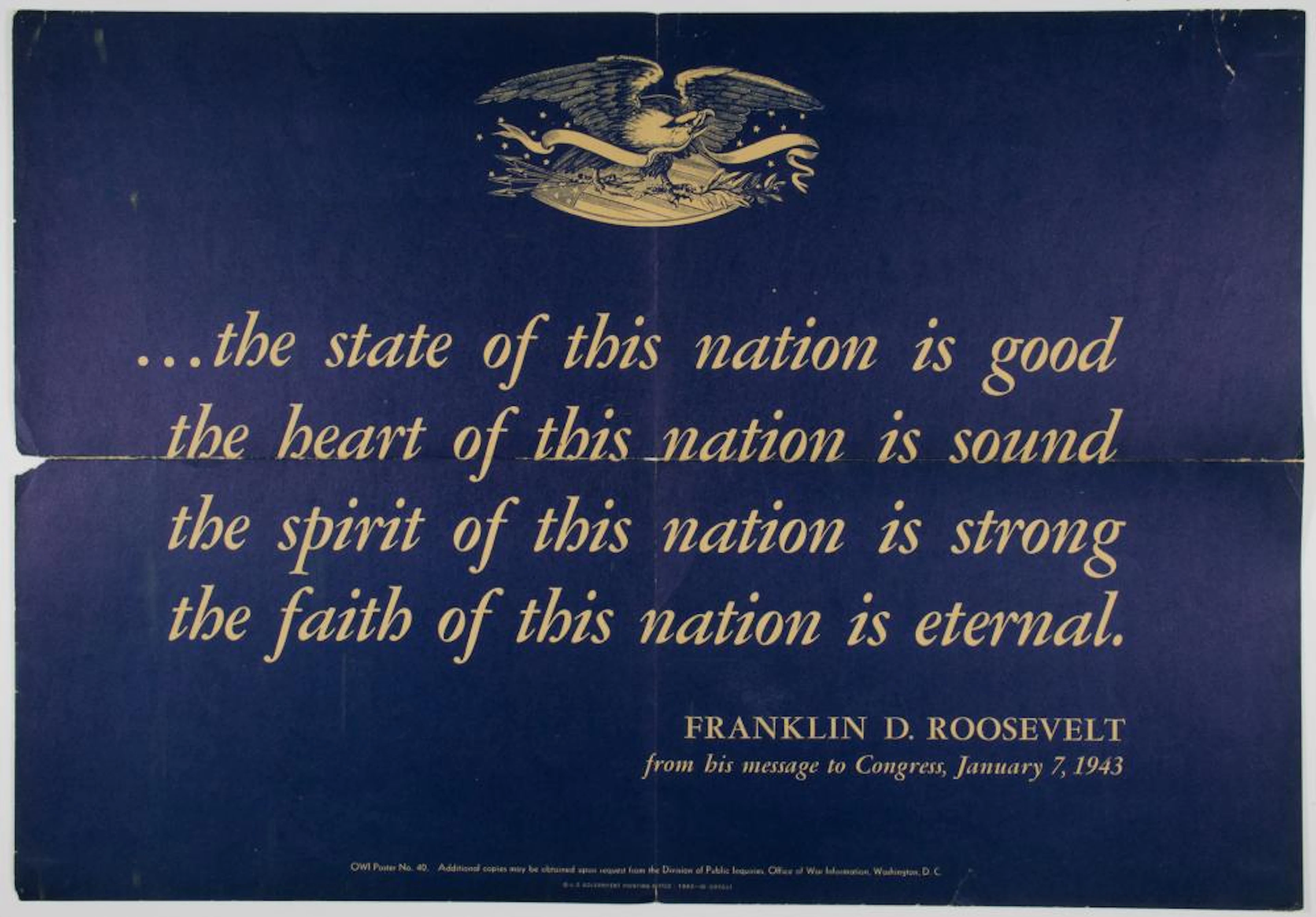 MOTIVATIONAL FRANKLIN D. ROOSEVELT POSTER