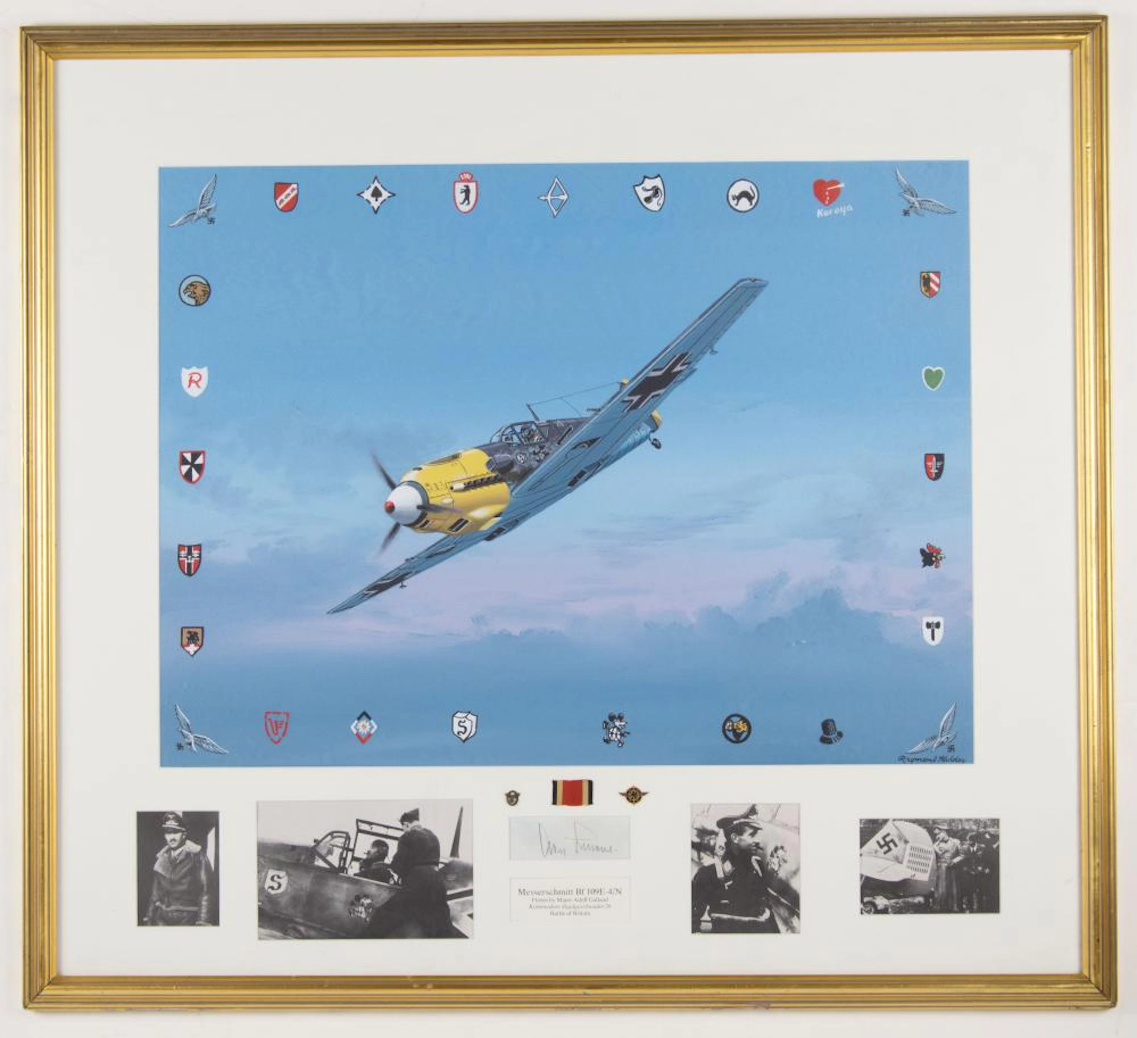 ADOLF GALLAND MEDALS WITH OIL PAINTING