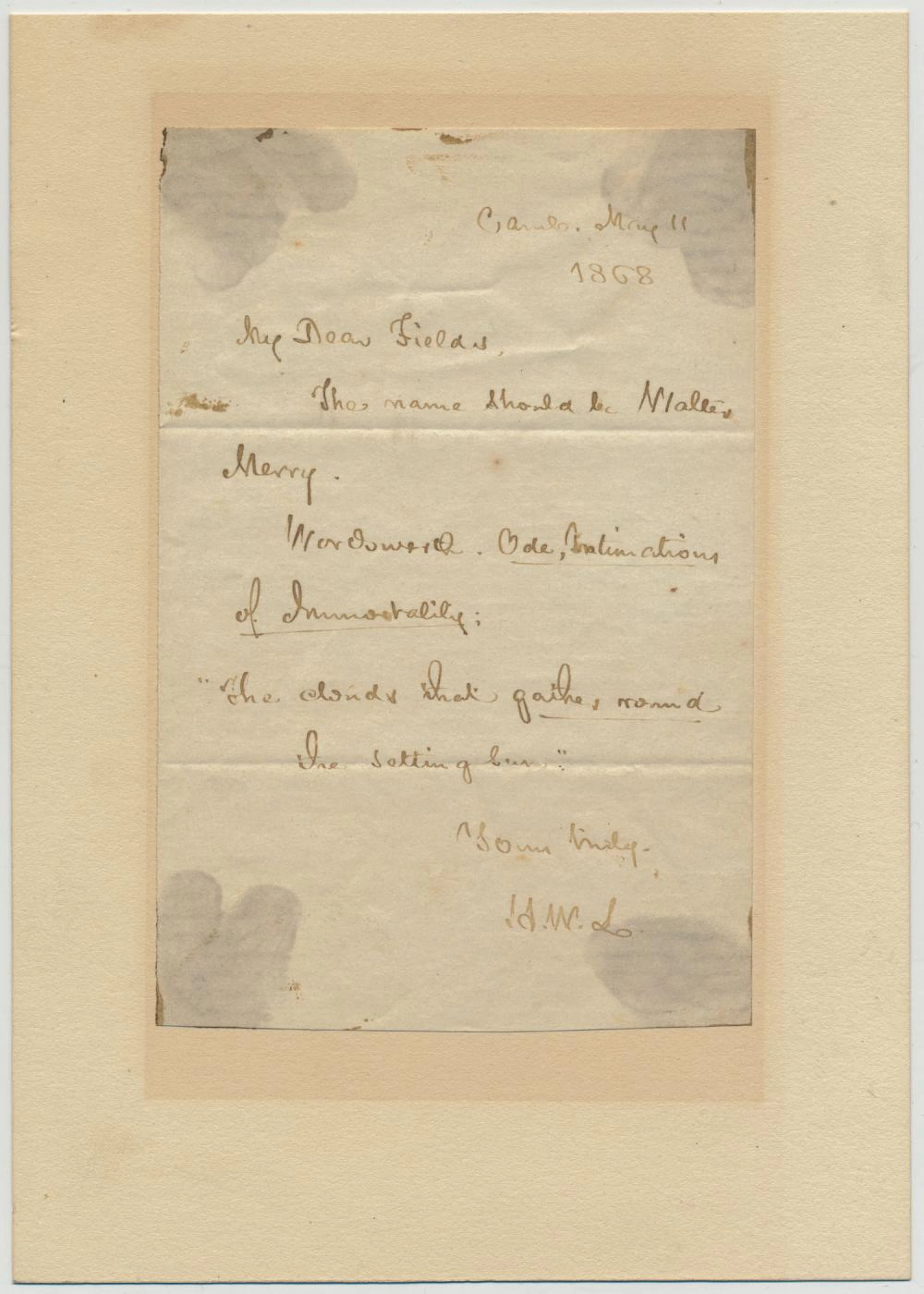 HENRY WADSWORTH LONGFELLOW