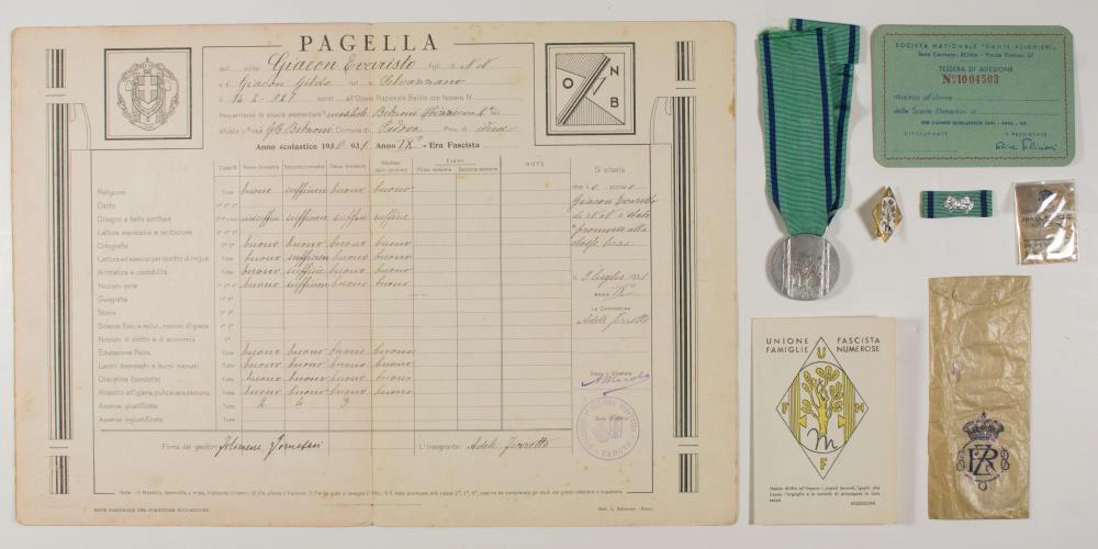 ITALIAN FASCIST UNION OF LARGE FAMILIES GROUPING